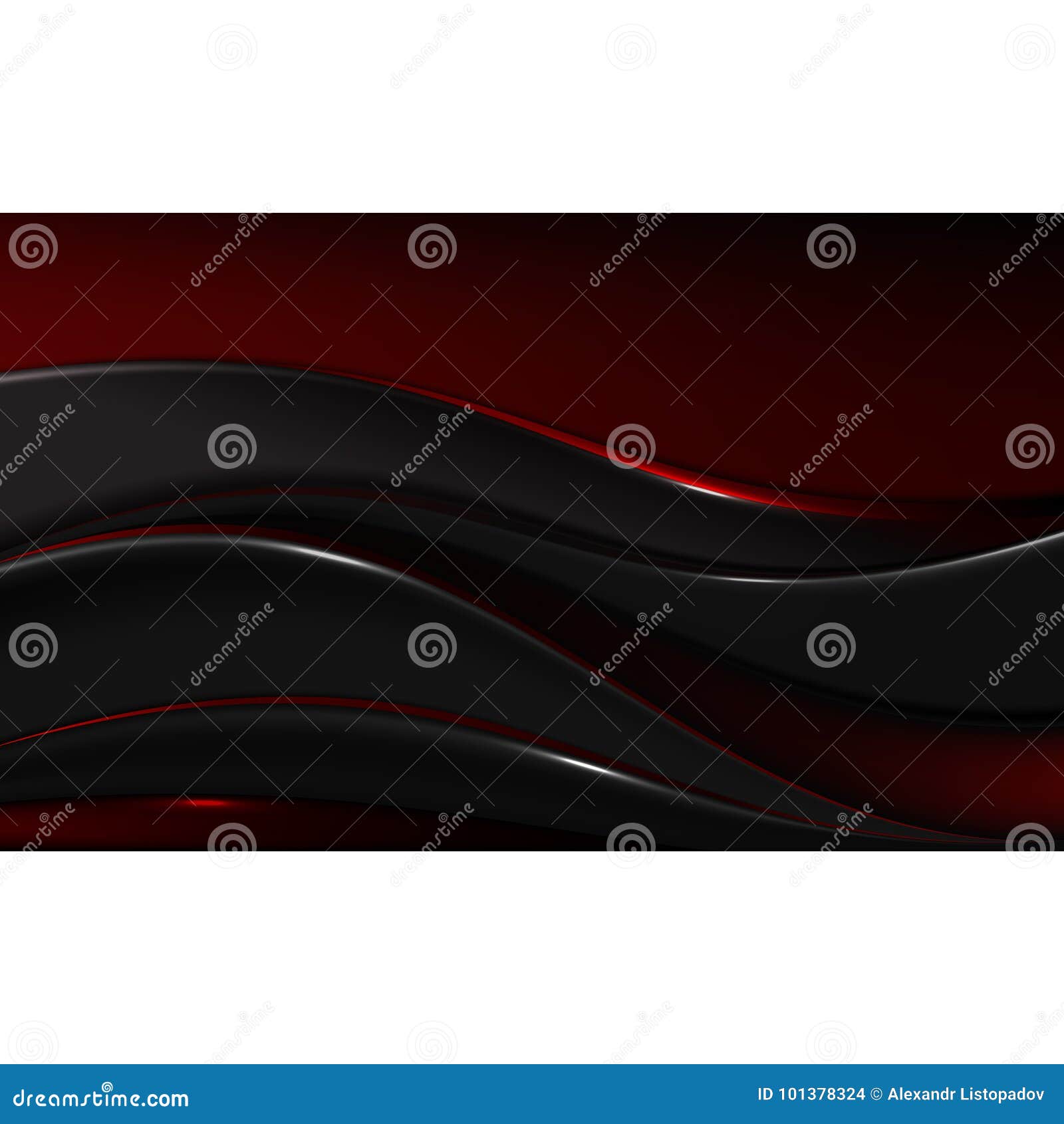 Abstract Red and Black Wavy Background Vector Design Stock Vector