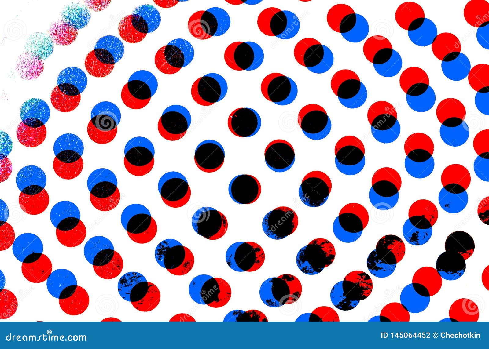 Abstract Red and Blue Dots Pattern Can Be Background Stock Illustration