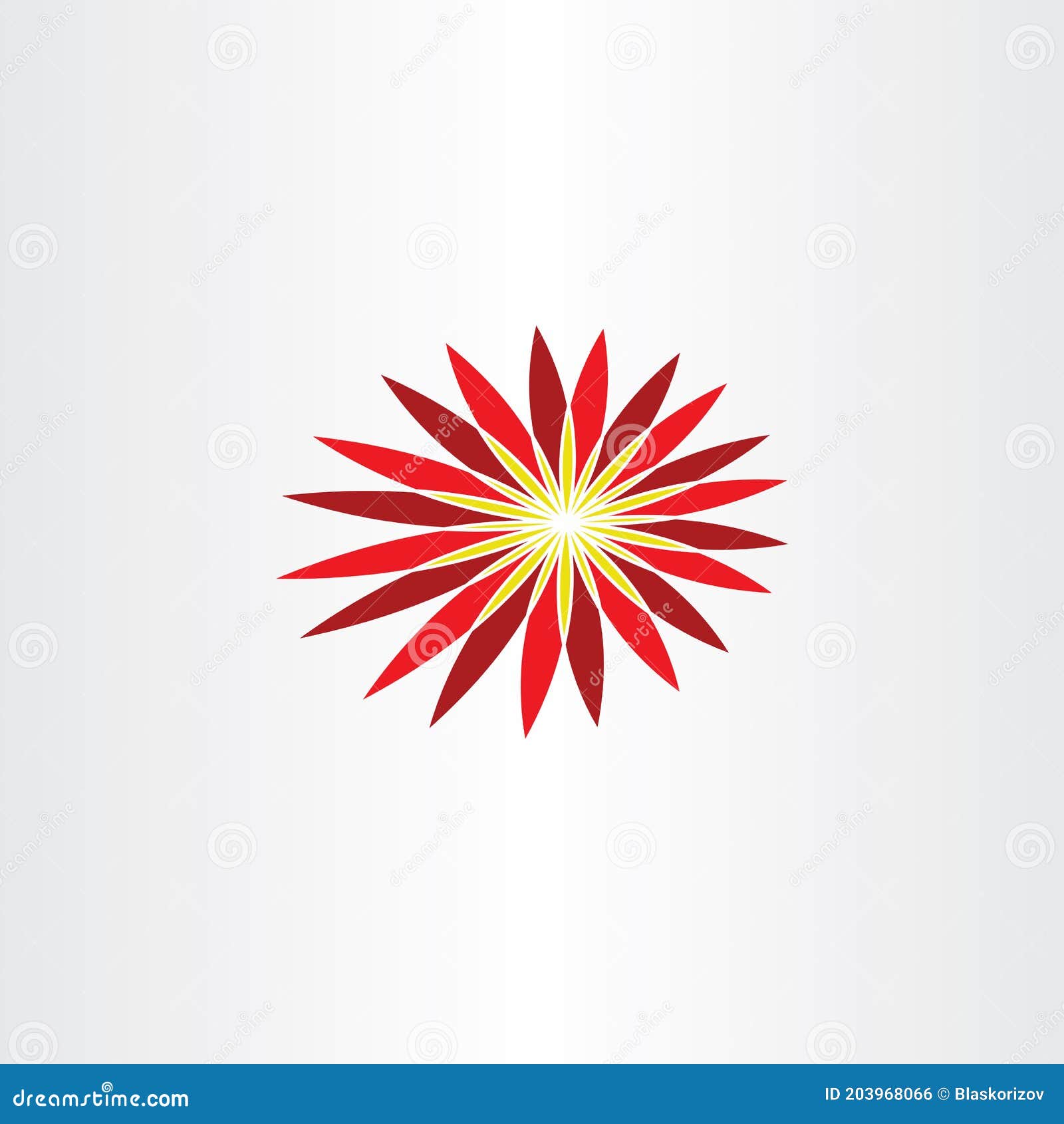 Abstract Red Flower Symbol Vector Icon Design Stock Vector