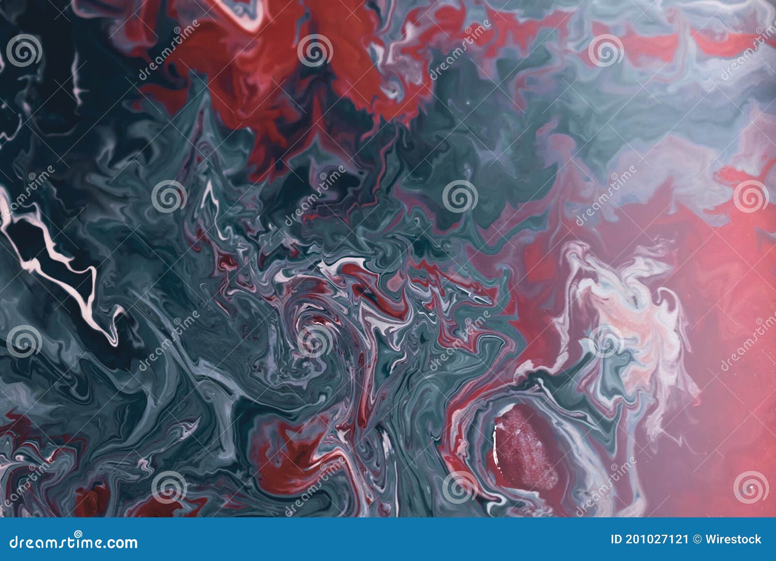 Abstract Red and Gray Shaded Fluid Painting Stock Image Image of
