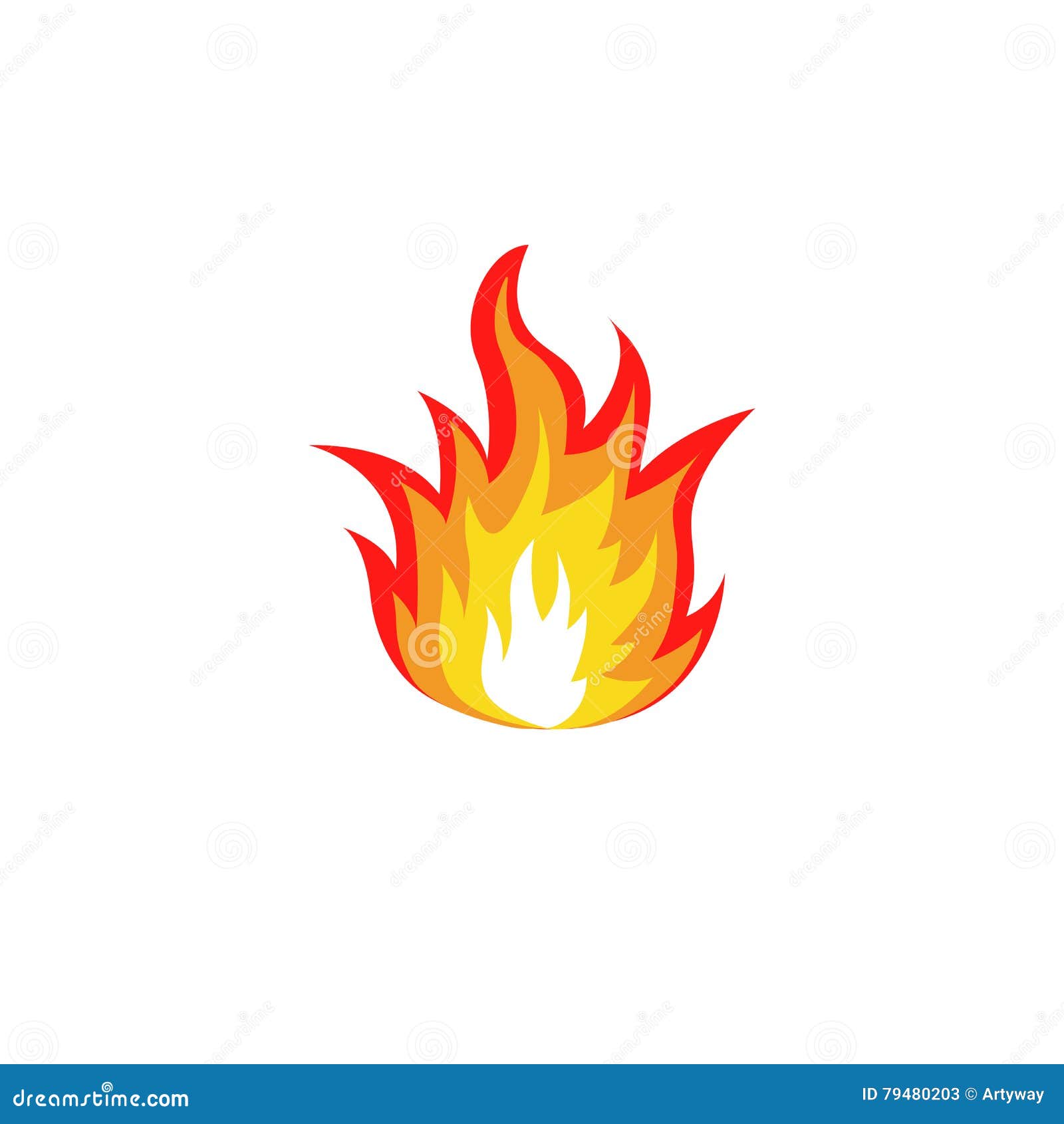 Abstract Red And Orange Color Fire Flame Logo On White Background