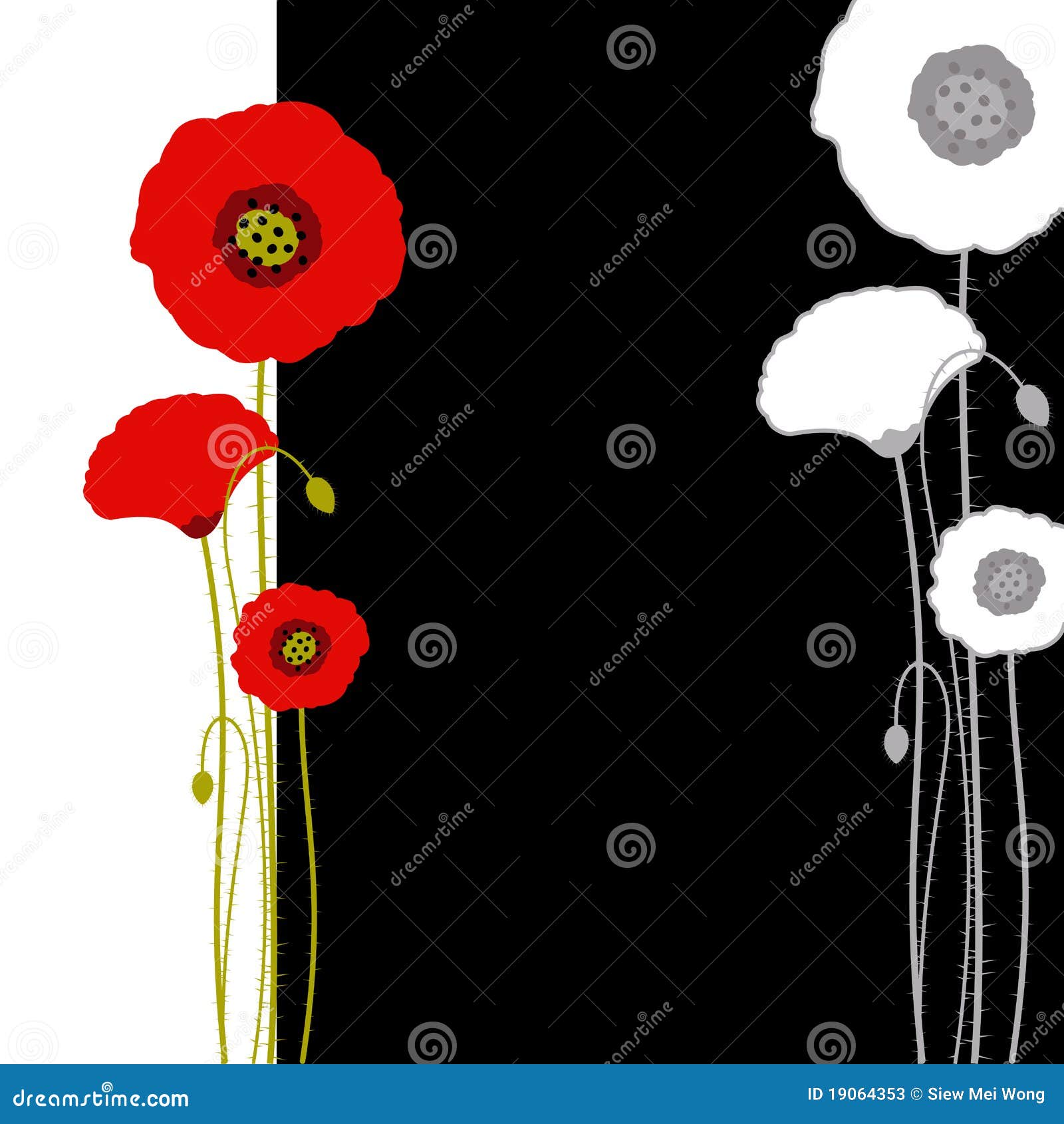 Poppies Clipart Black And White