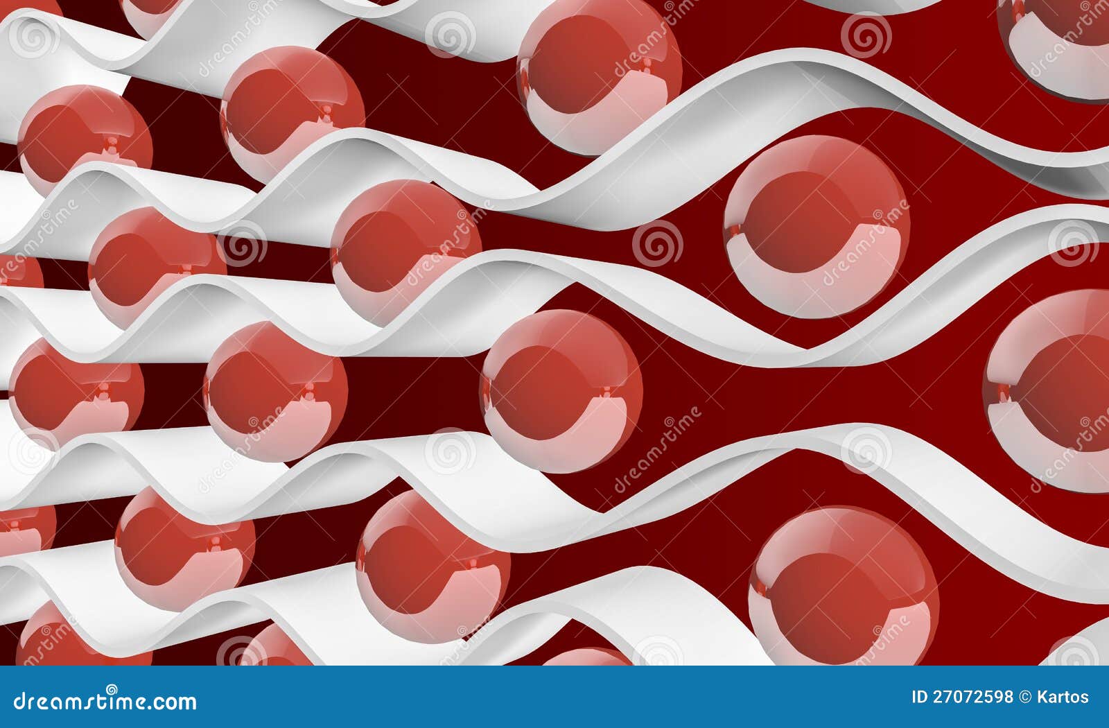 Abstract red spheres stock illustration. Illustration of background