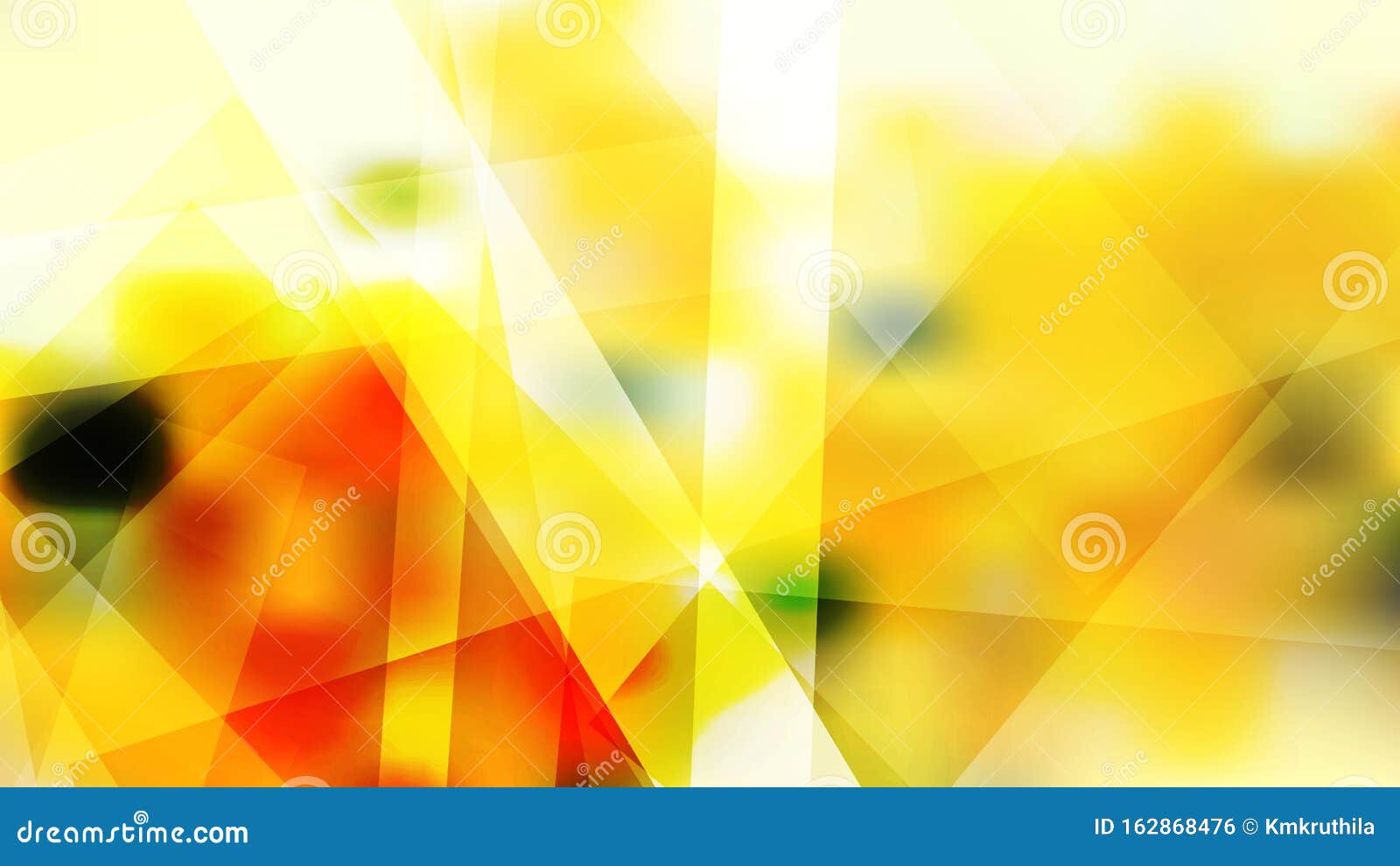 Abstract Red White and Yellow Geometric Shapes Background Stock Vector