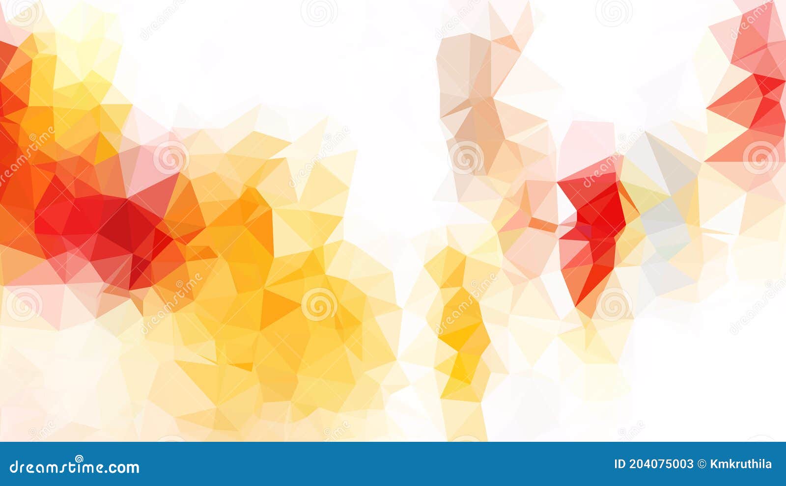 Abstract Red White and Yellow Triangle Geometric Background Vector Stock Illustration