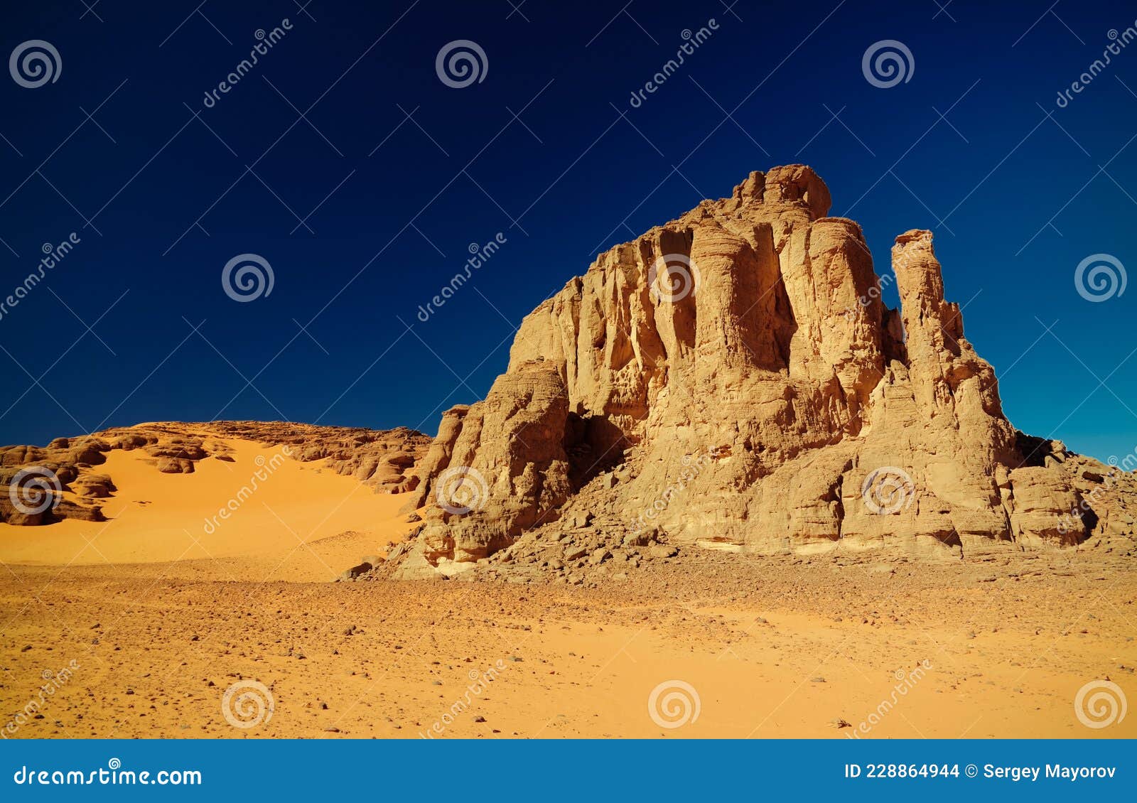 abstract rock formation at tamezguida in tassili najjer national park, algeria