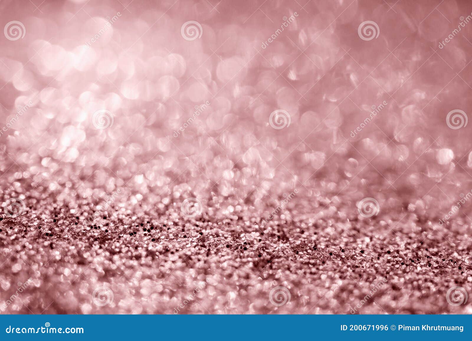 Abstract Rose Gold Glitter Sparkle Texture with Bokeh Background Stock