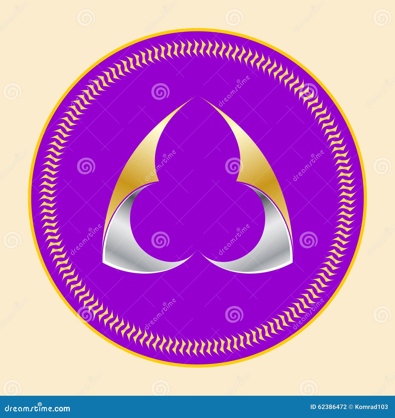 Abstract round figure stock vector. Illustration of metal - 62386472