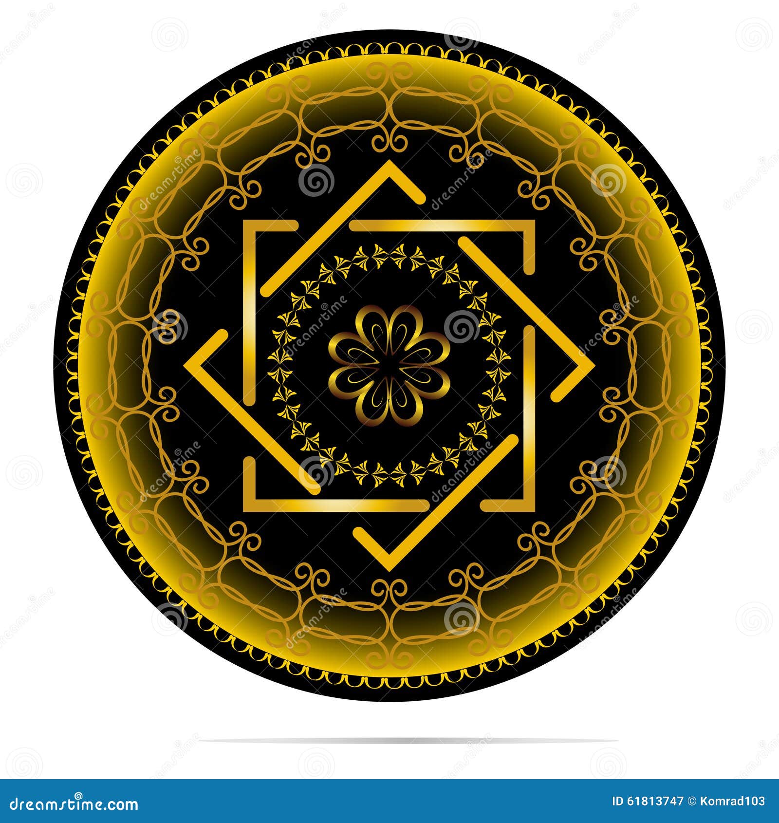 Abstract round figure stock vector. Illustration of elegance - 61813747