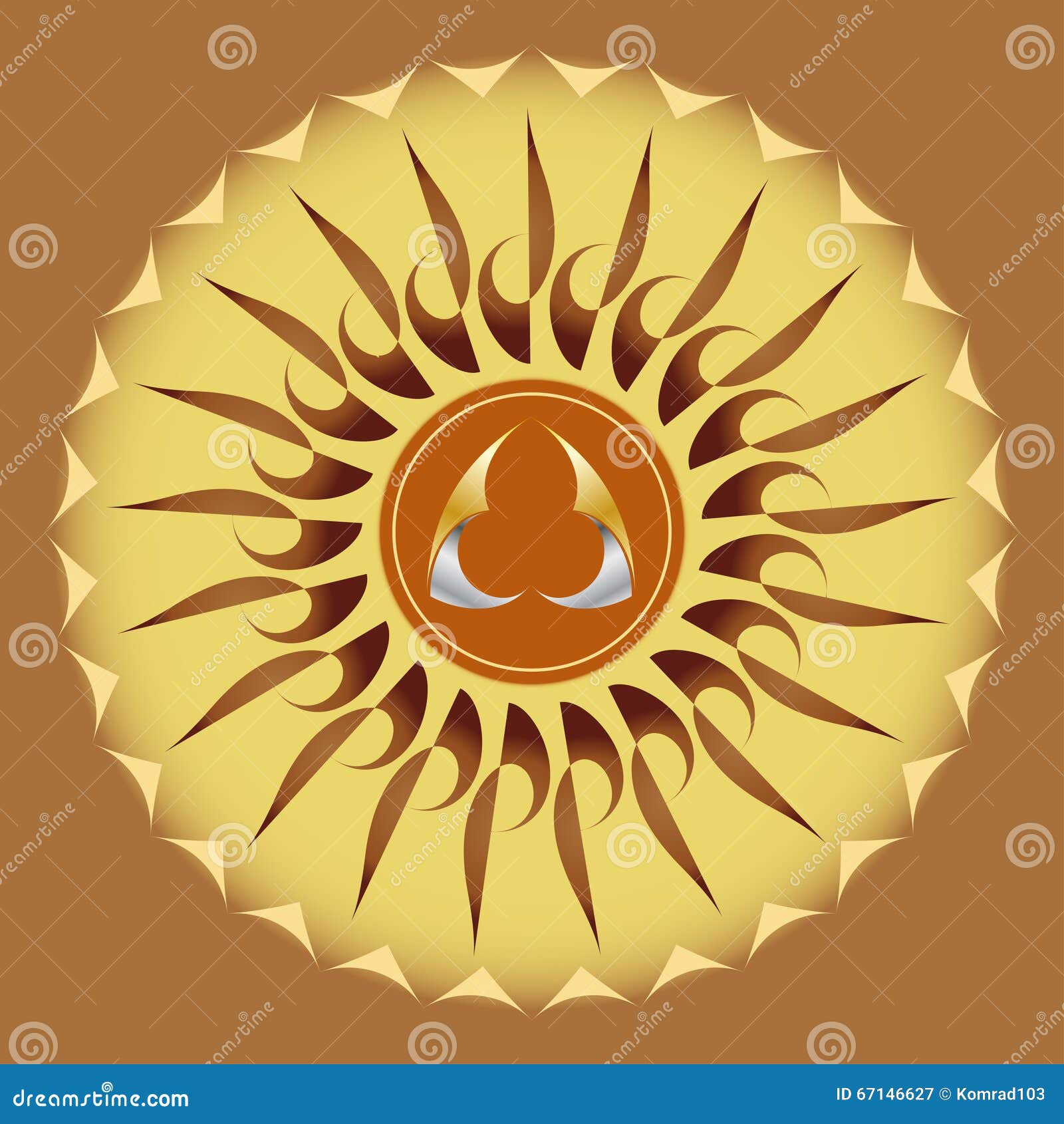 Abstract round figure stock vector. Illustration of link - 67146627