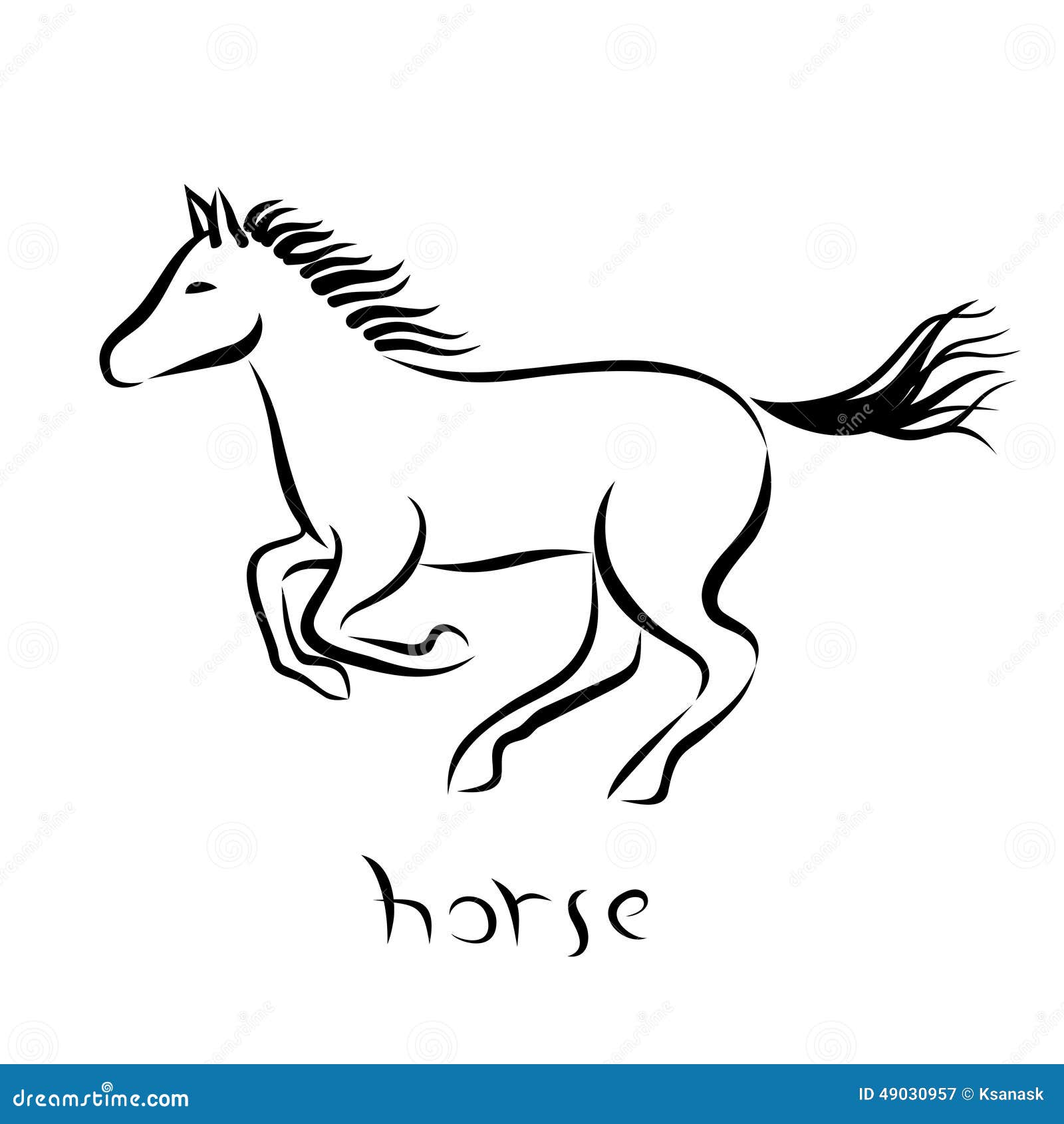Horses Running Drawing PNG Transparent Images Free Download | Vector Files  | Pngtree