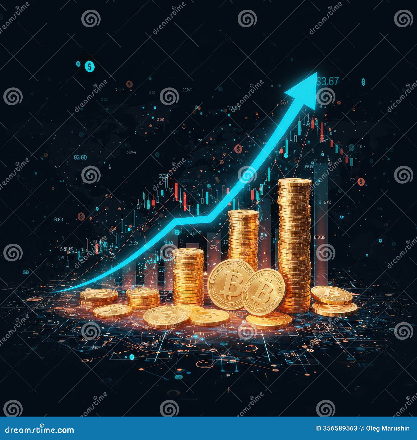 Bitcoin Cryptocurrency Coins Showing Blockchain Technology Decentralized  Finance Stock Photos - Free & Royalty-Free Stock Photos from Dreamstime