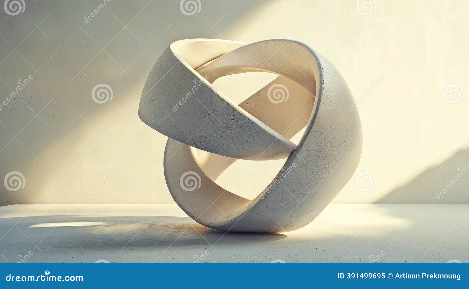 Abstract Sculpture Featuring Intertwined Simple Geometric Shapes with Matte  Finish and Soft Shadows Symbolizing Unity Stock Illustration - Illustration  of modern, together: 391499695, image size:1600x987