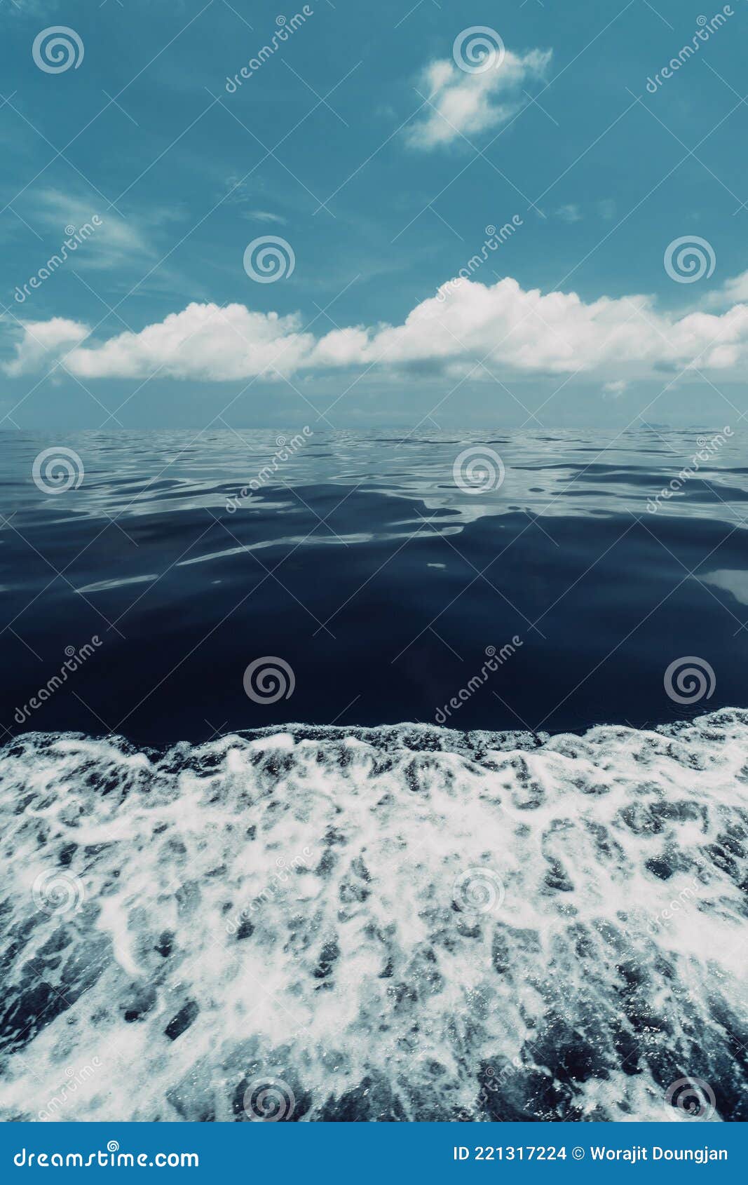 Abstract Sea Background with Copy Space, Blue Ocean Water with ...