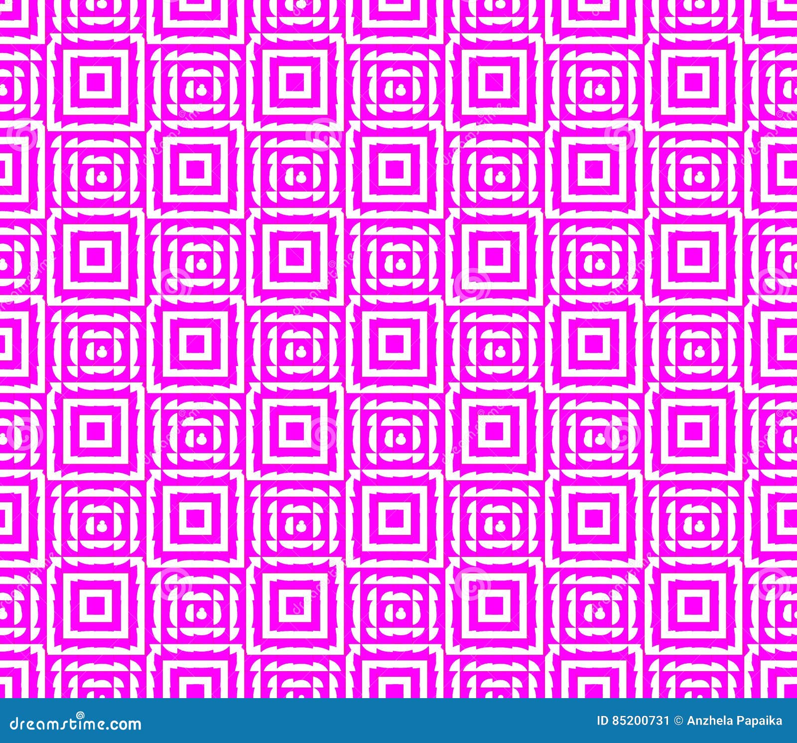 Abstract Seamless Background of Pink and White Lines and Squares Stock Illustration