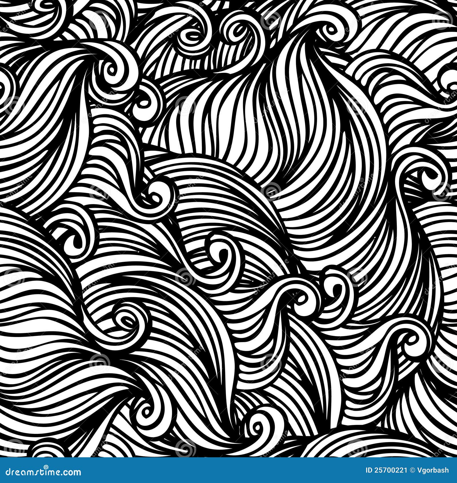 Abstract Seamless Black And White Pattern Stock Vector