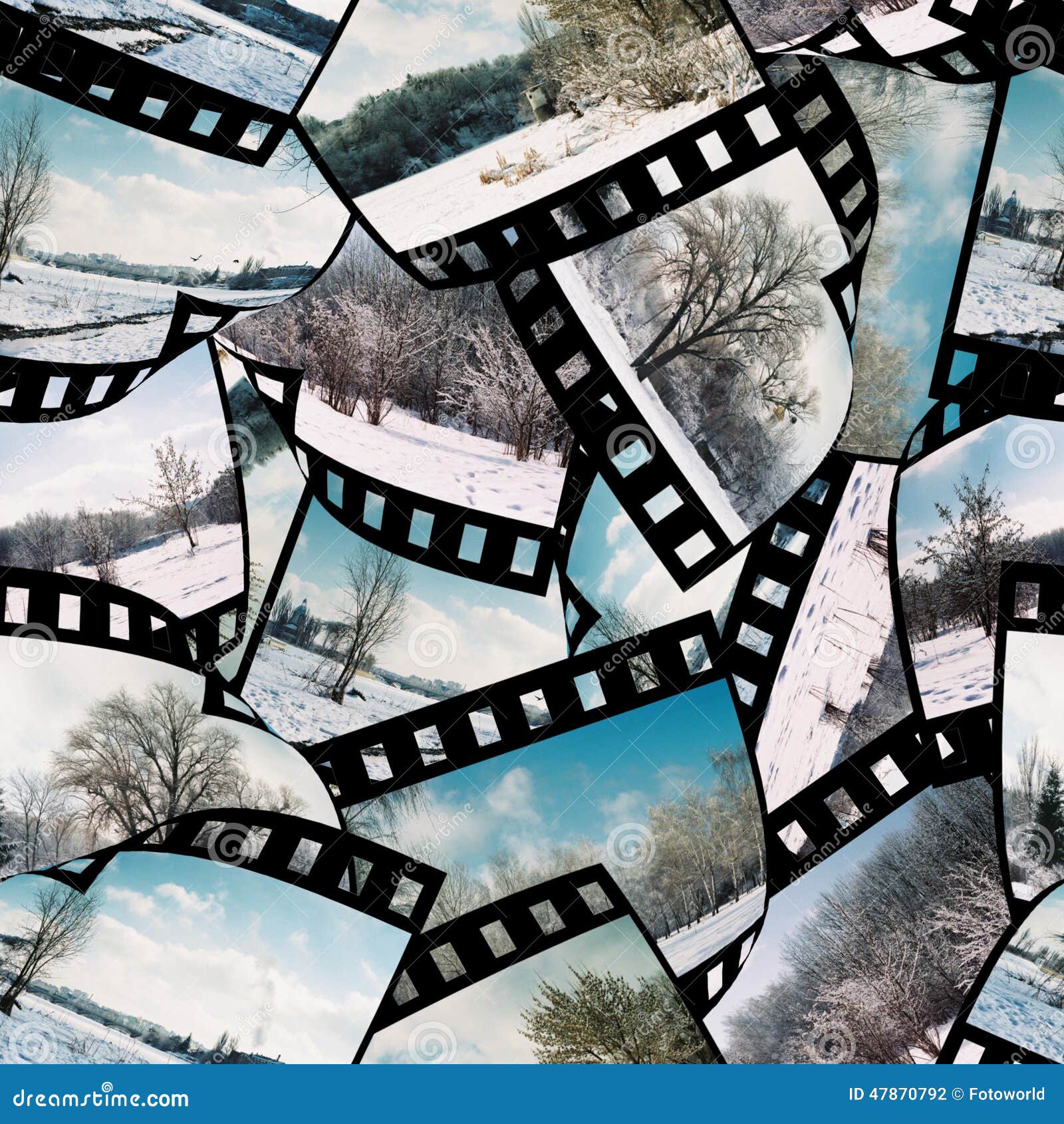 Abstract Seamless Film Pattern Background Stock Illustration