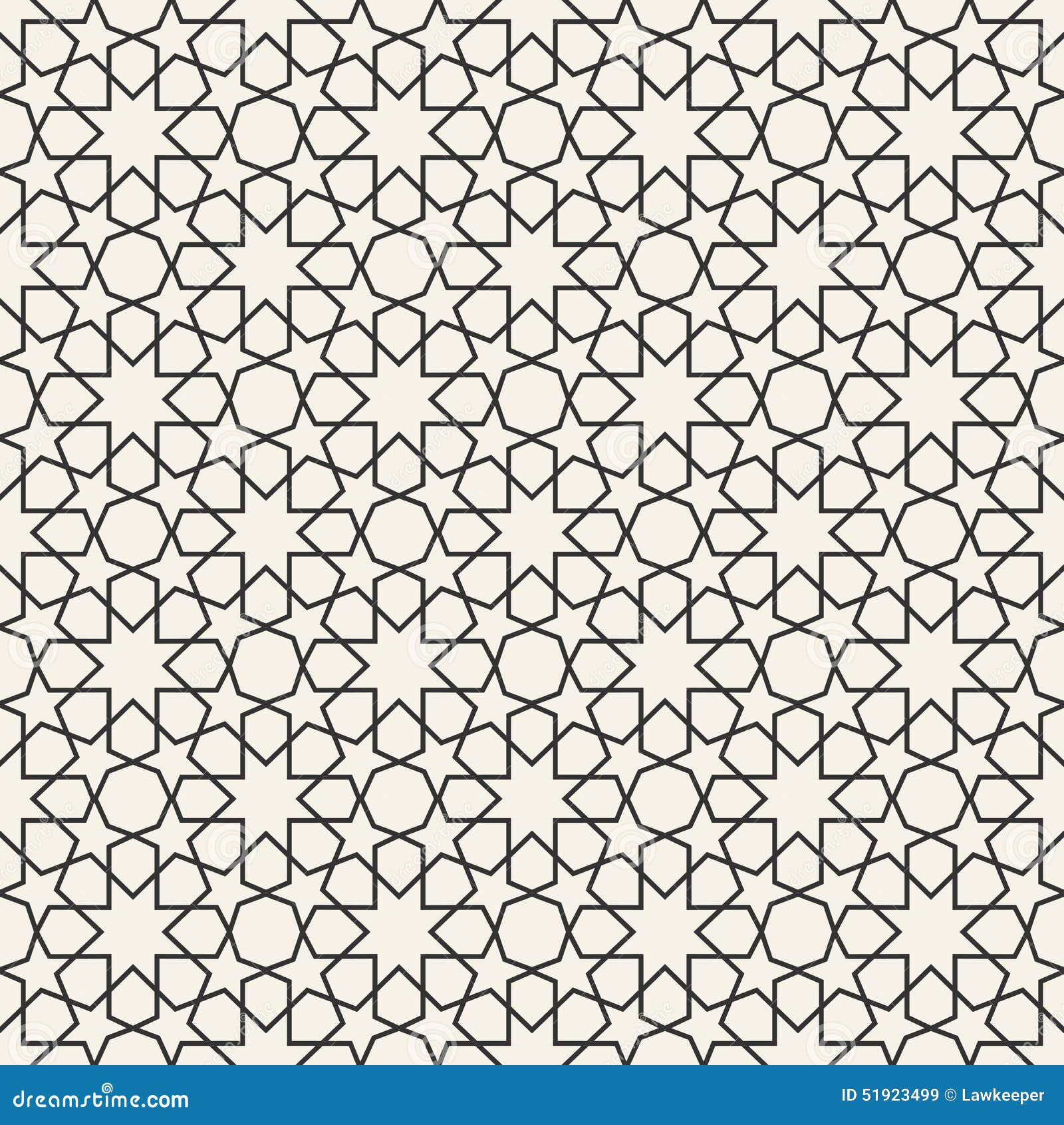 Abstract Seamless Geometric  Islamic  Wallpaper Pattern  