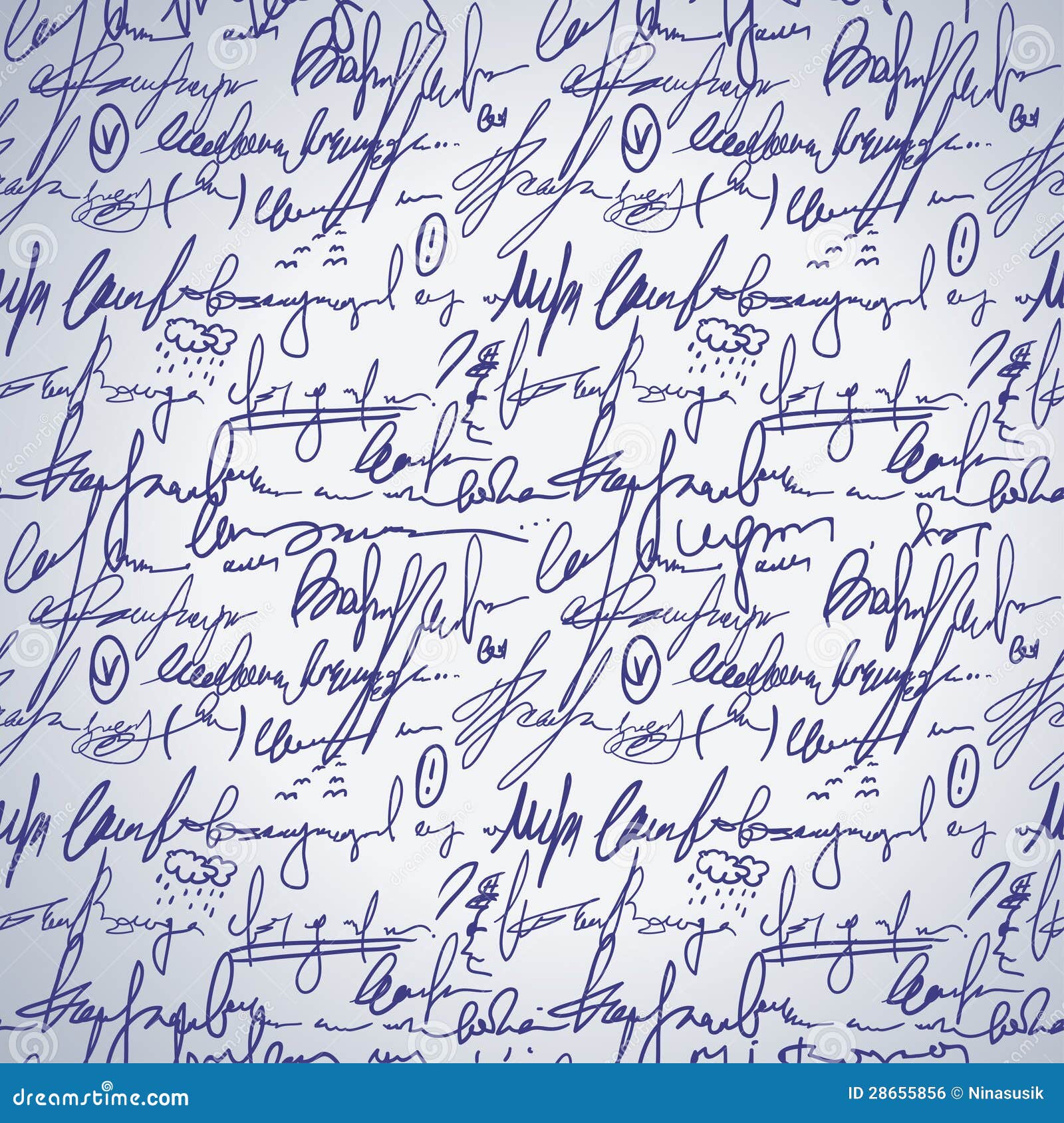 Abstract seamless hand write pattern. This is file of EPS10 format.