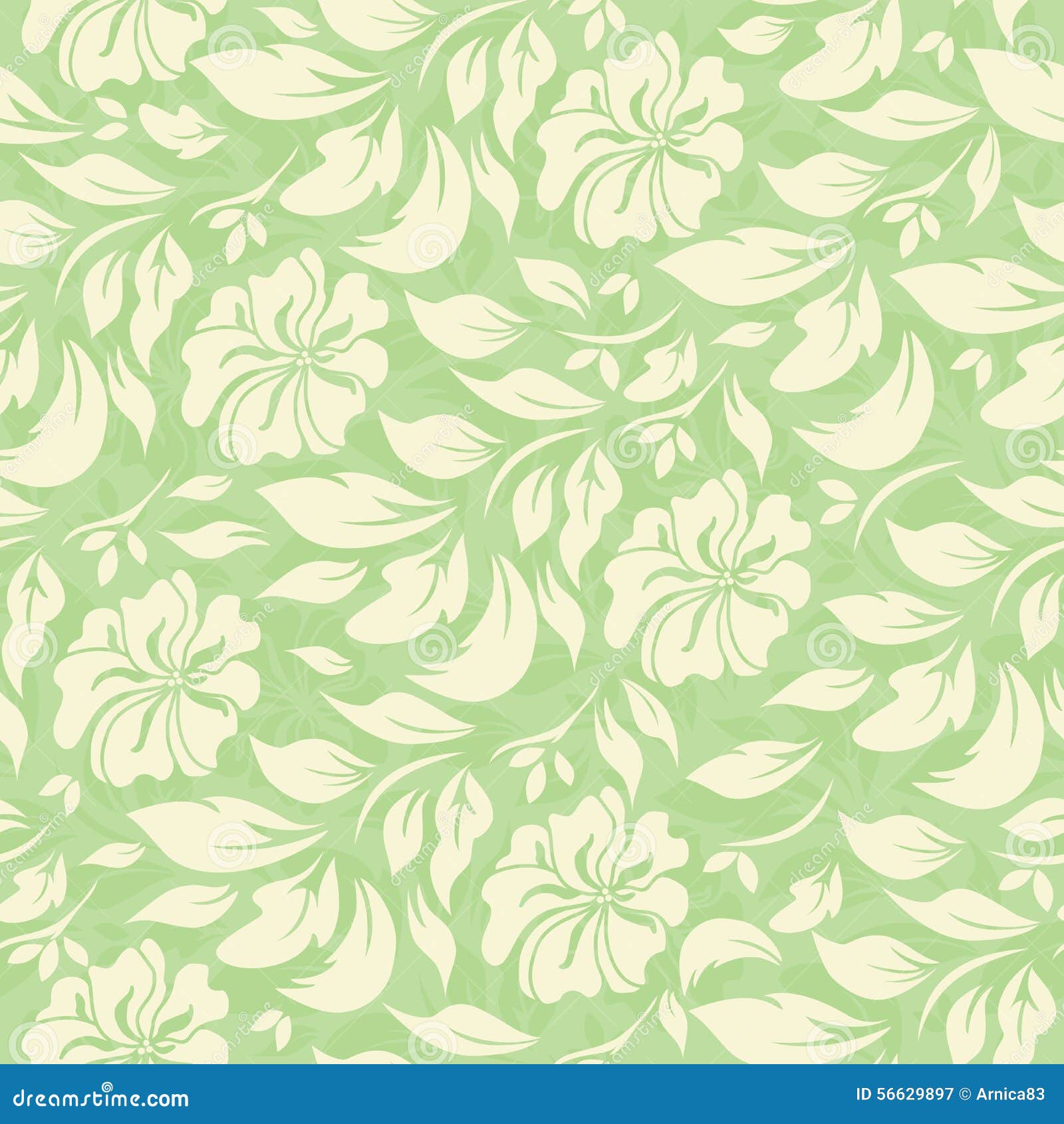 Abstract Seamless Pattern with Beautiful Green Floral Background Stock  Vector - Illustration of beautiful, drawn: 56629897