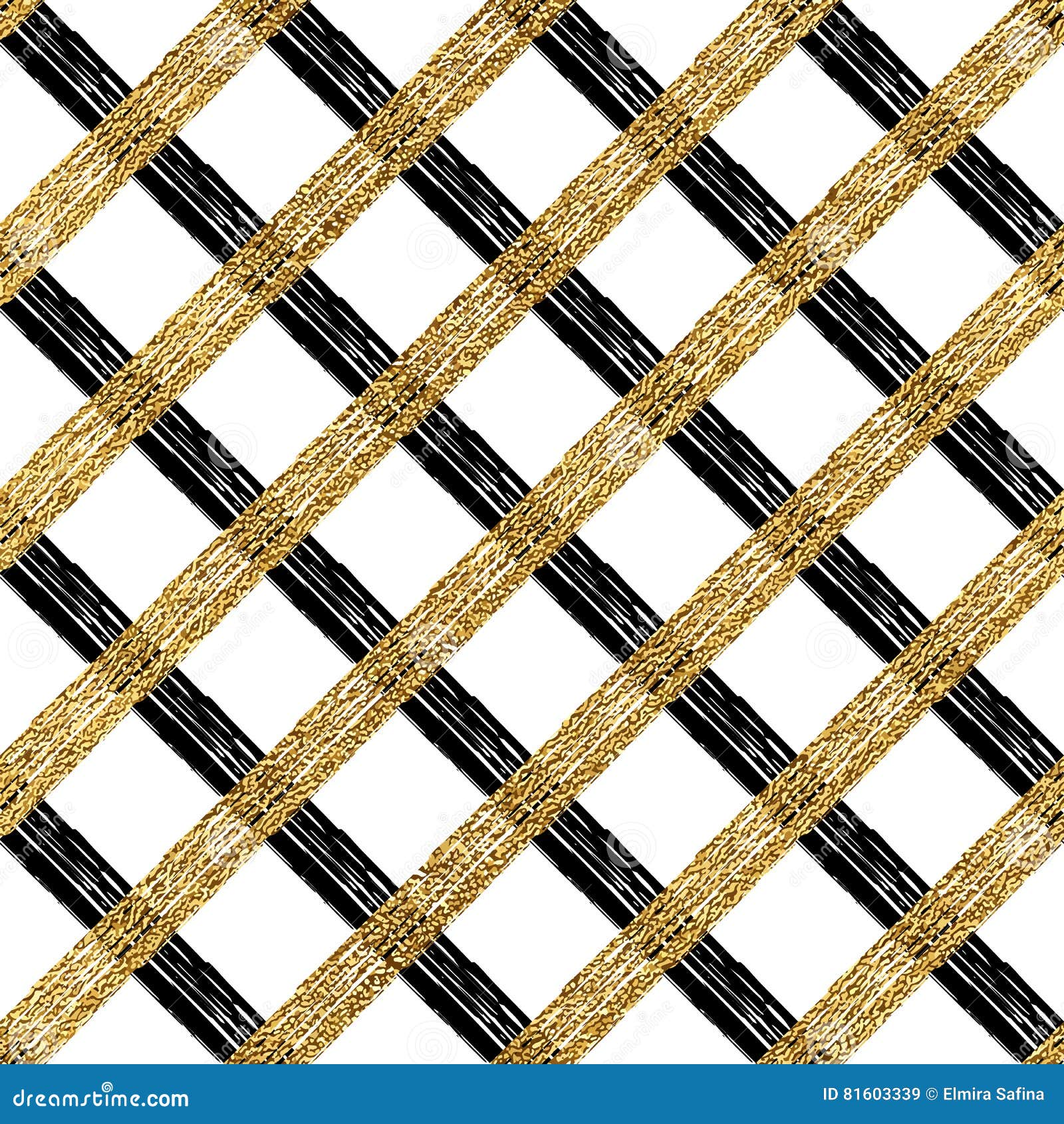 abstract seamless pattern of gold silver cage