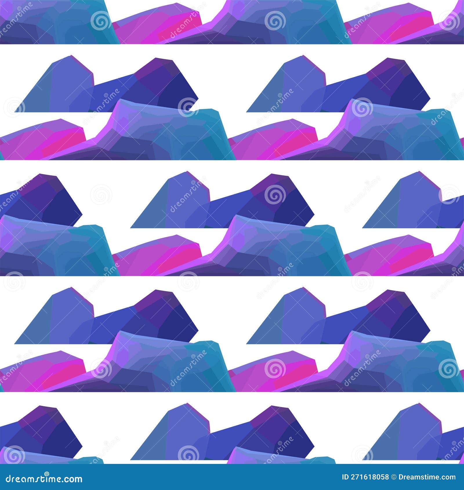 abstract seamless pattern of gradiental s of soft, curvy and angled structure