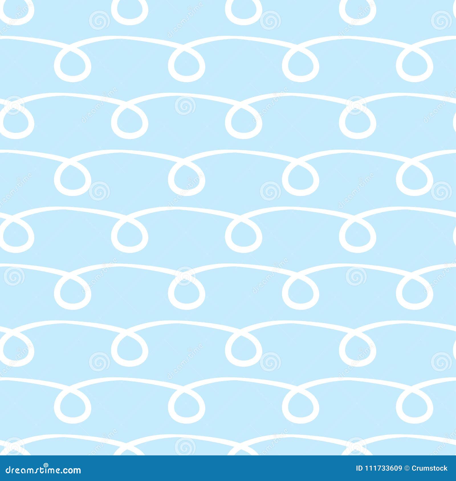 Abstract Seamless Pattern. Light Blue and White Background for Textile