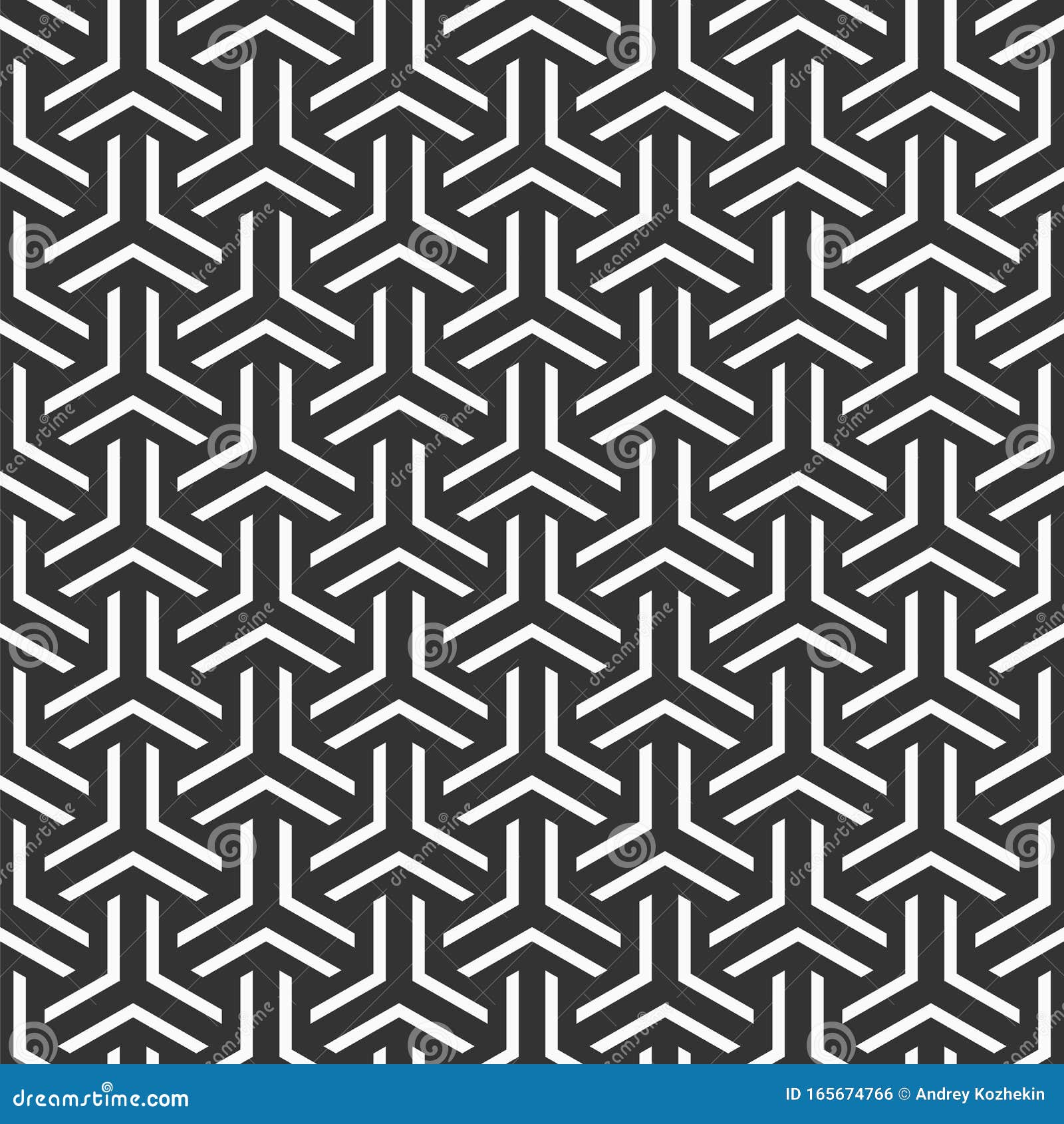 geometric goyard pattern Stock Vector