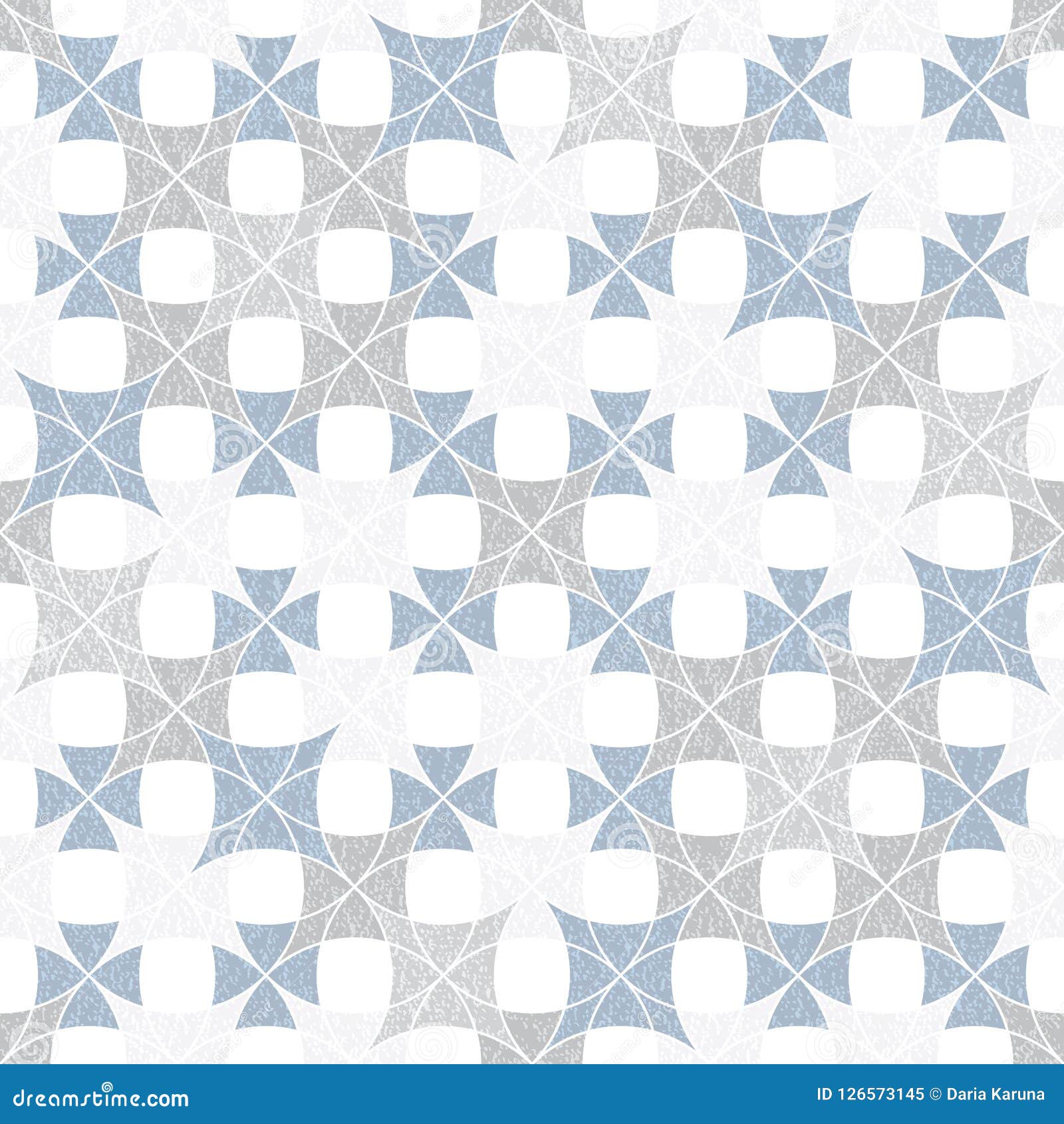 Abstract Seamless Pattern of Superimposed Geometric Shapes. Rounded