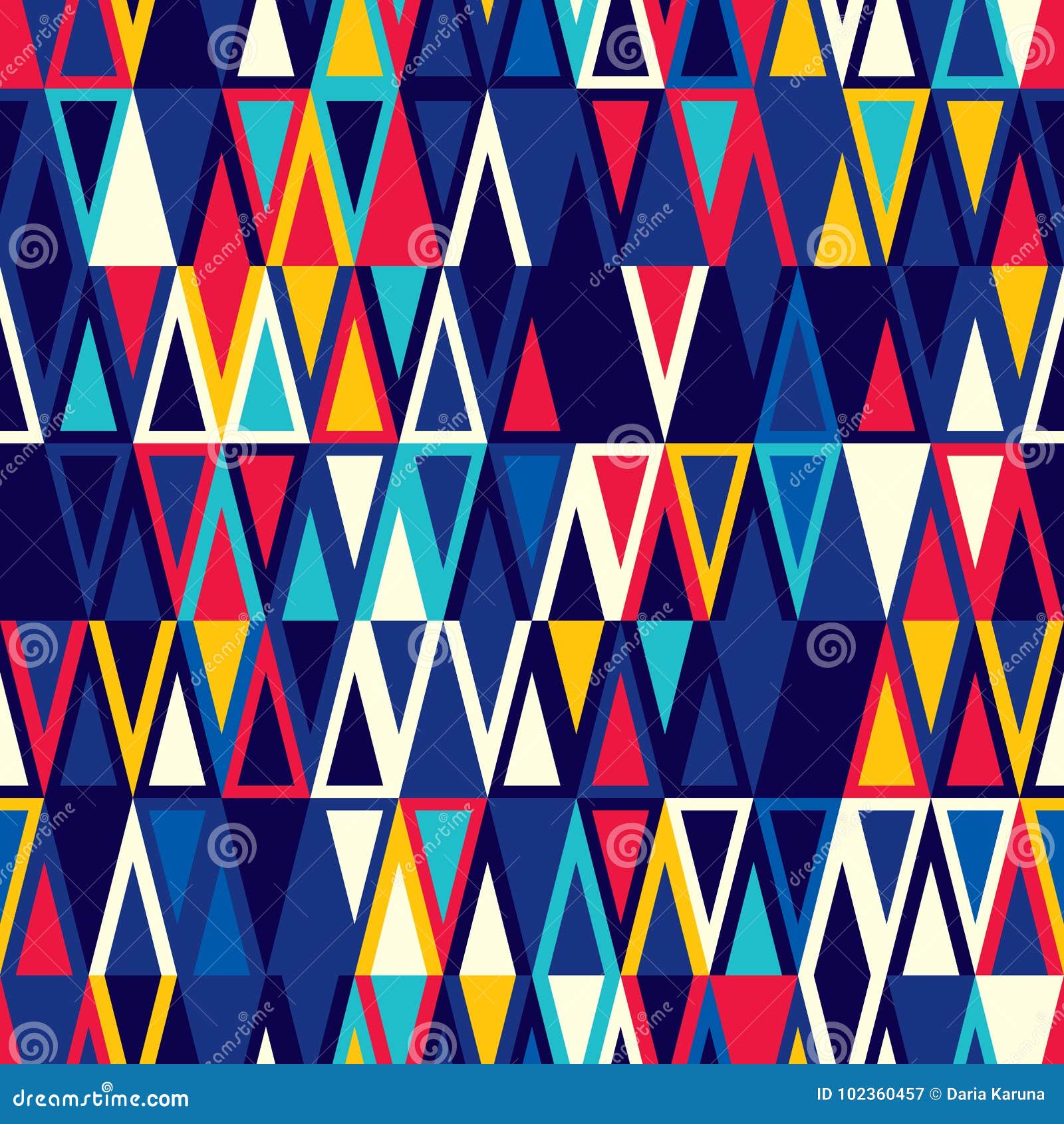 Abstract Seamless Pattern of Triangles. the Original Building of ...