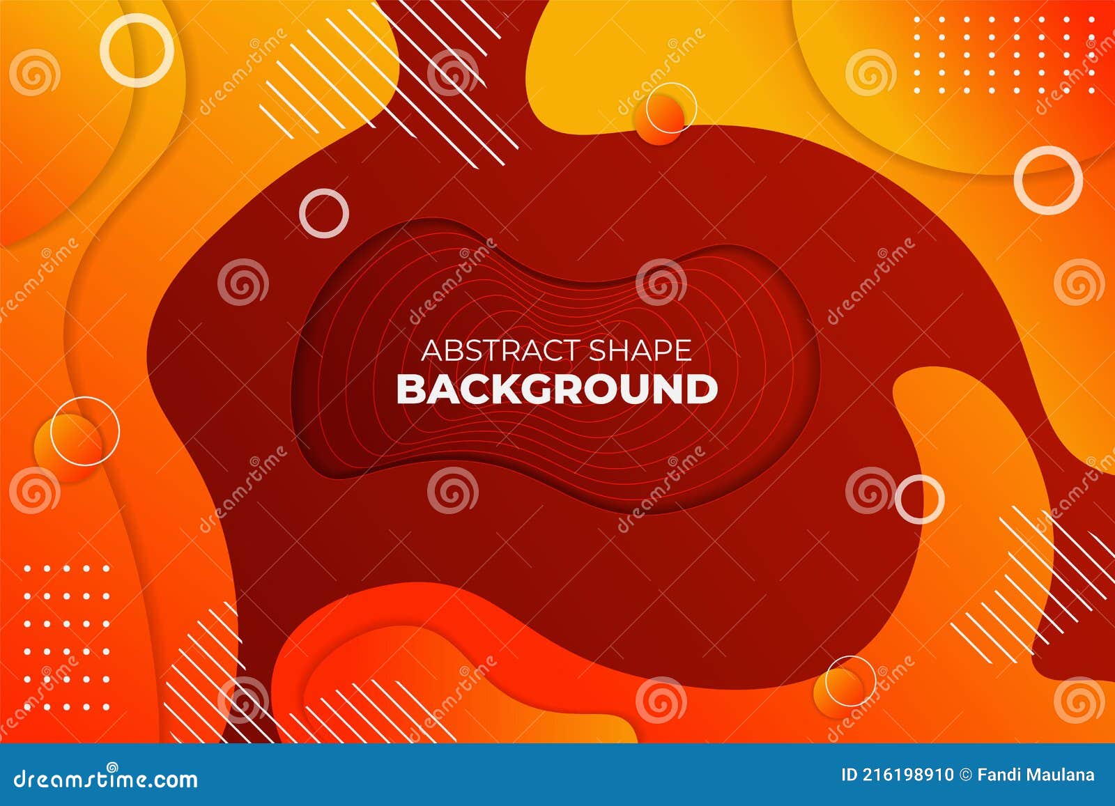 Abstract Shape Fluid Background Gradient Maroon and Orange with Dynamic