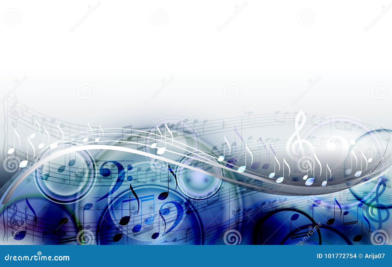 abstract sheet music  background with musical notes