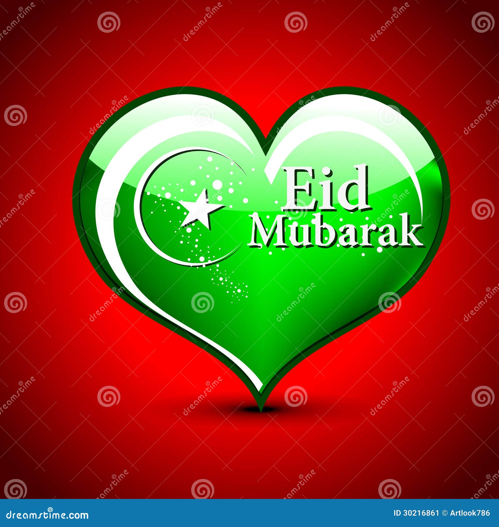 Islamic Greetings Card for Eid Mubarak Stock Vector - Illustration ...