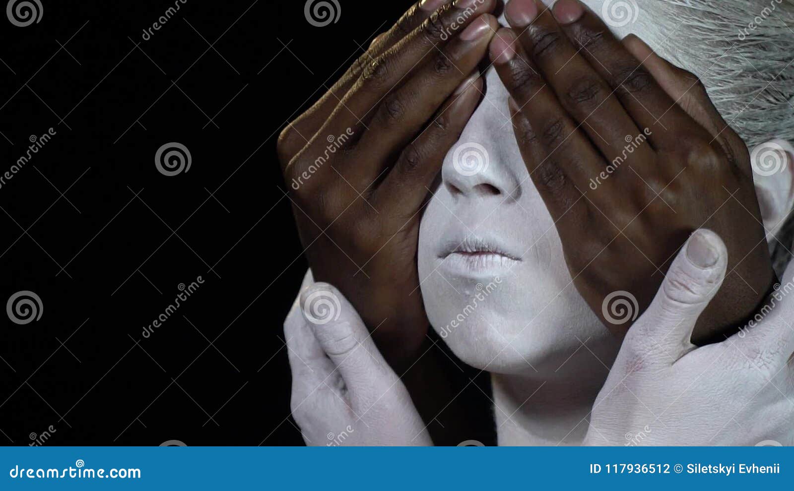 Sex scene handkerchief over face black man white woman