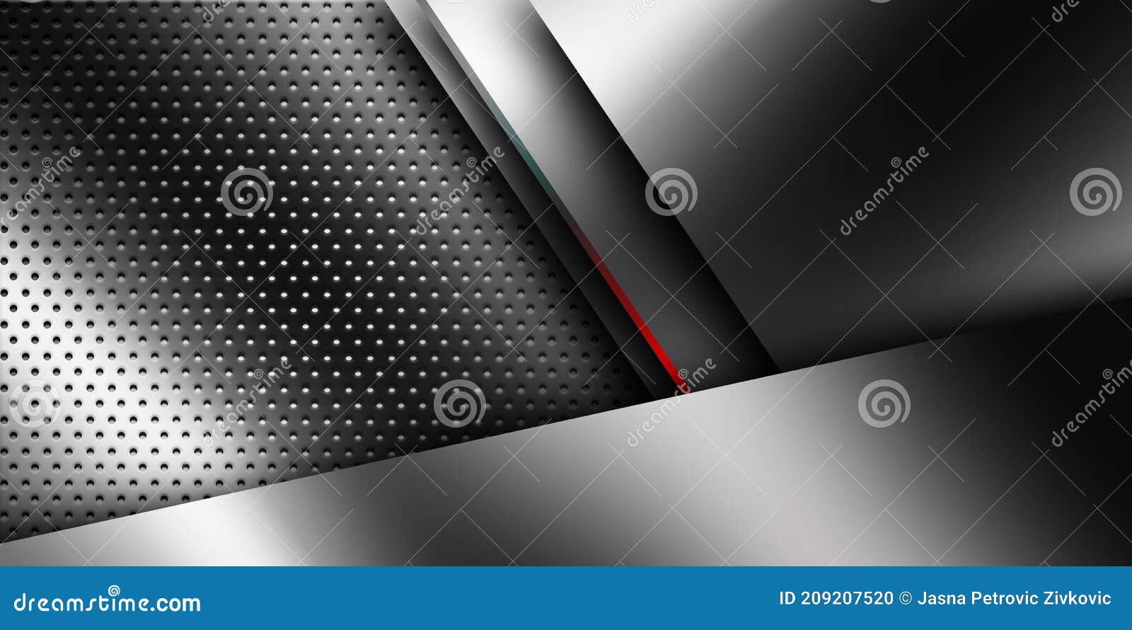 Abstract Silver Metal Plate Design Background Stock Illustration