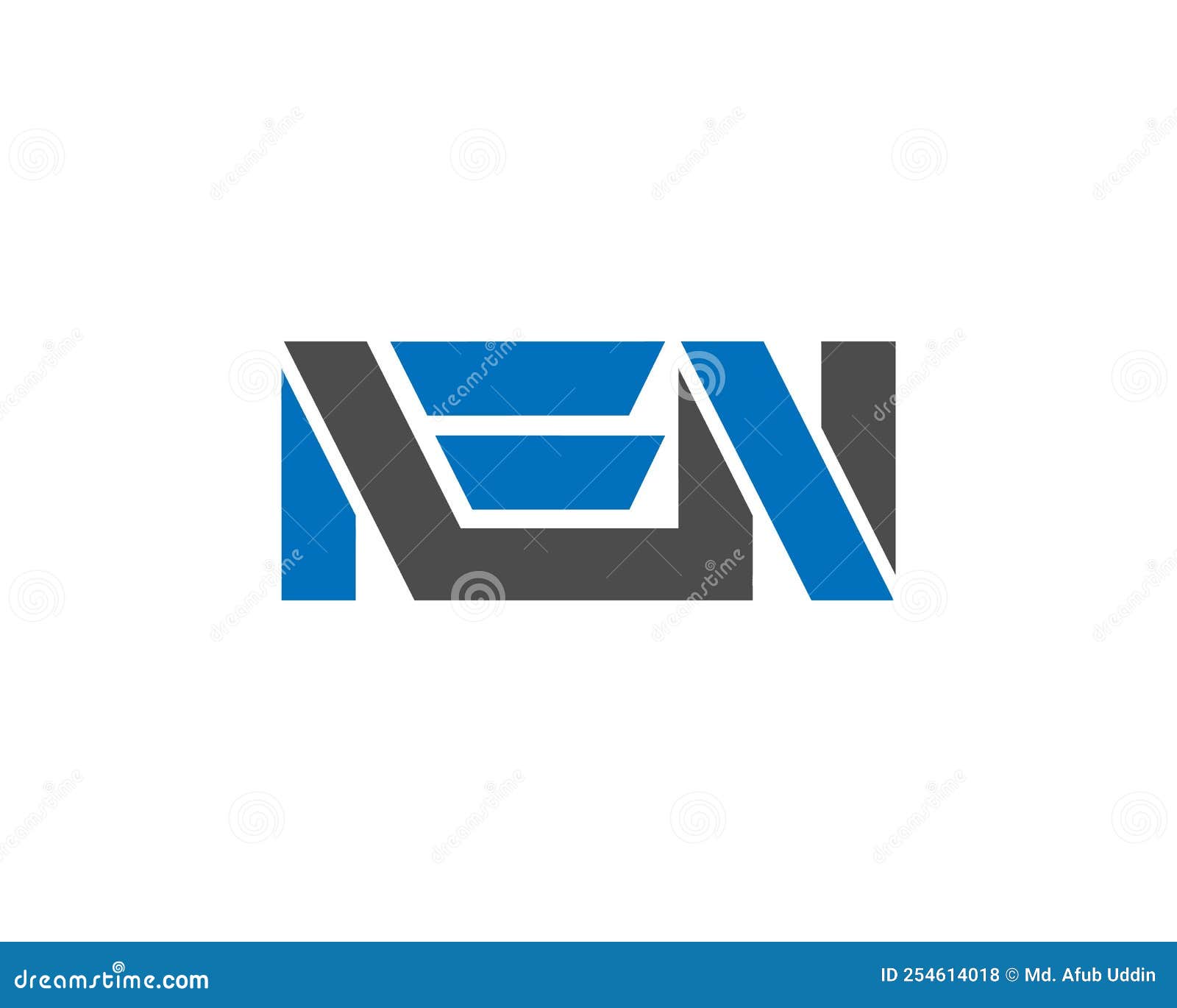 abstract simple letter nen logo 