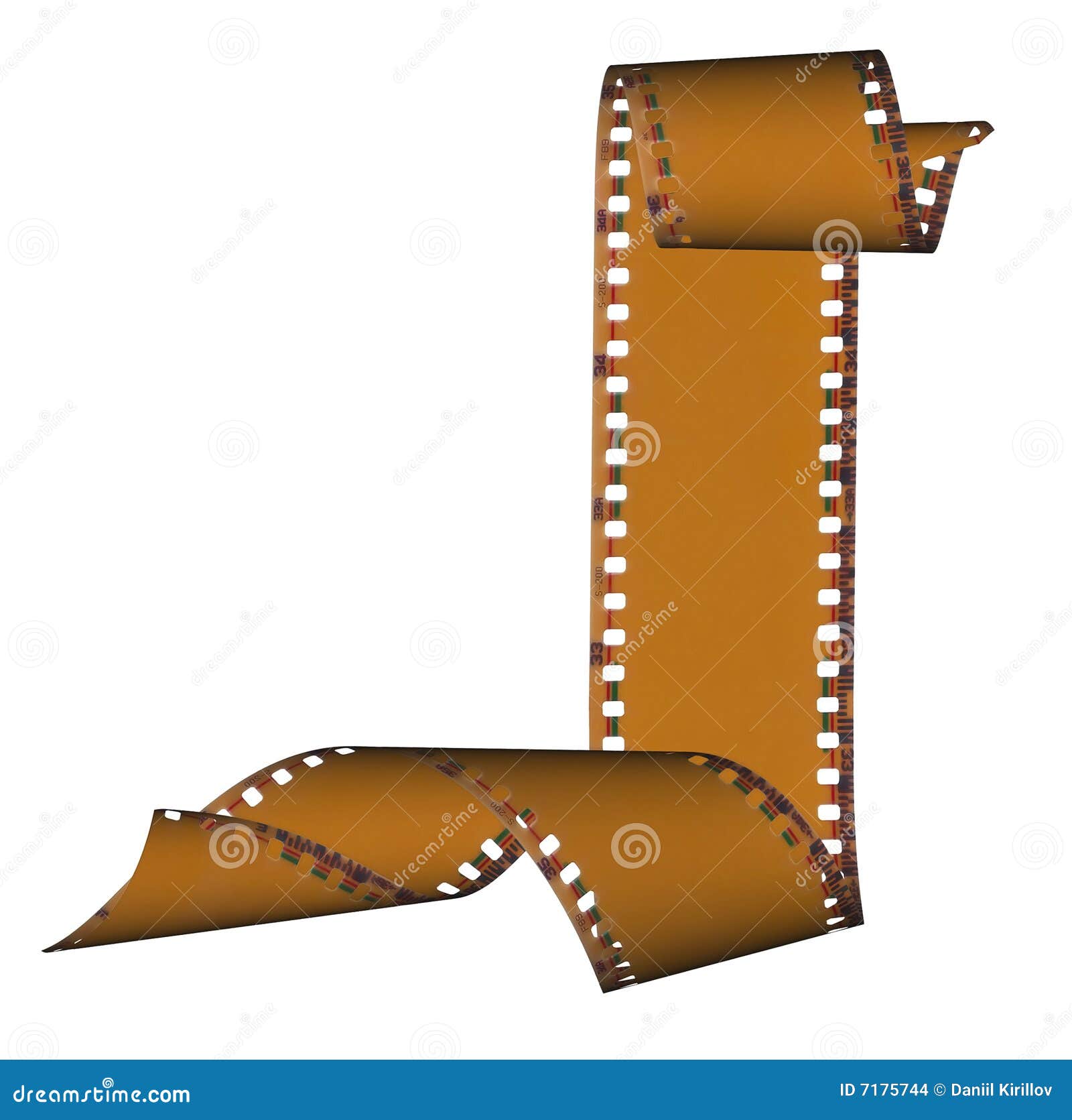 Abstract Slide Films Frame Isolated on White Stock Illustration