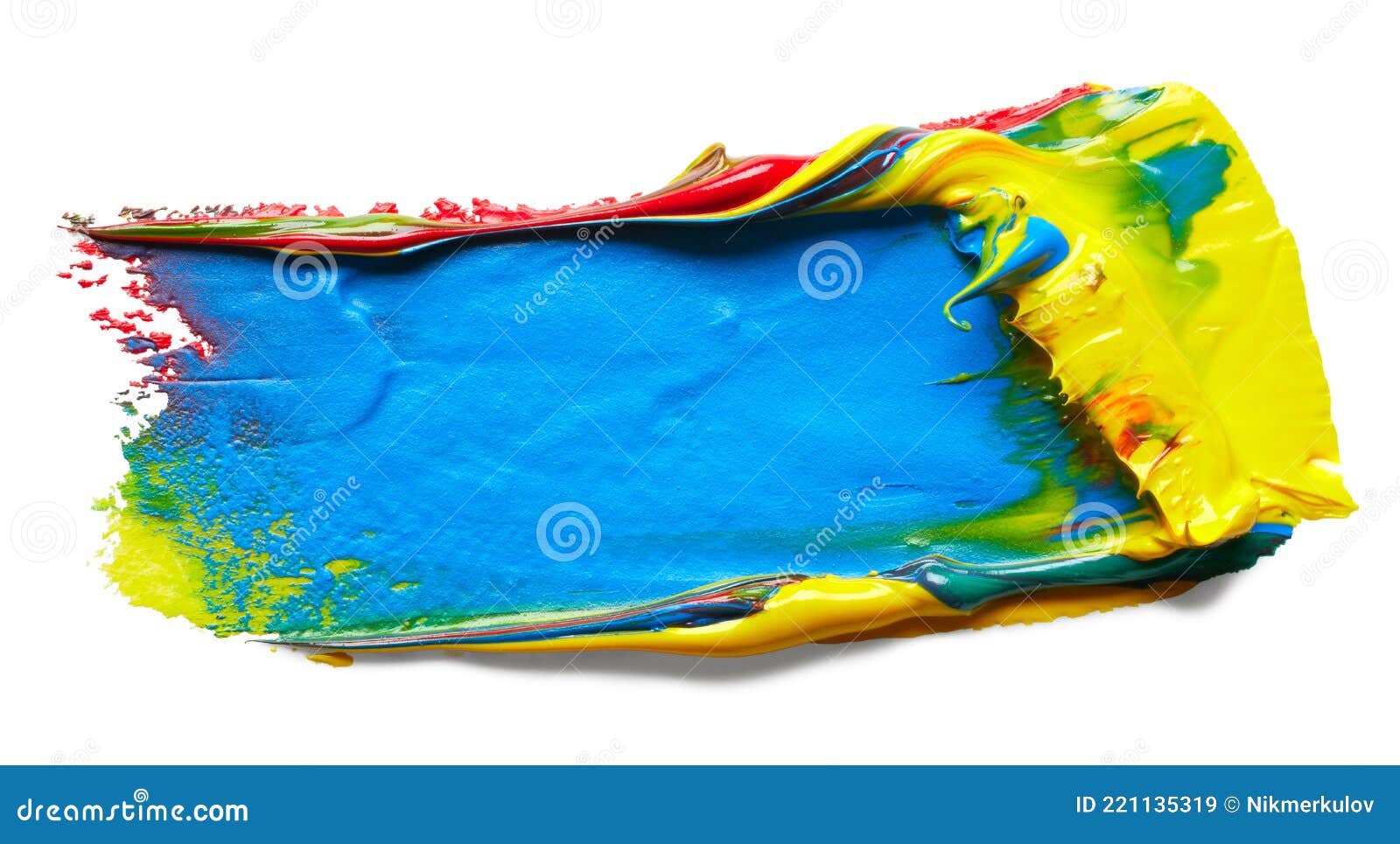 Abstract Smear of Paint on White Stock Image - Image of stack, pigment ...