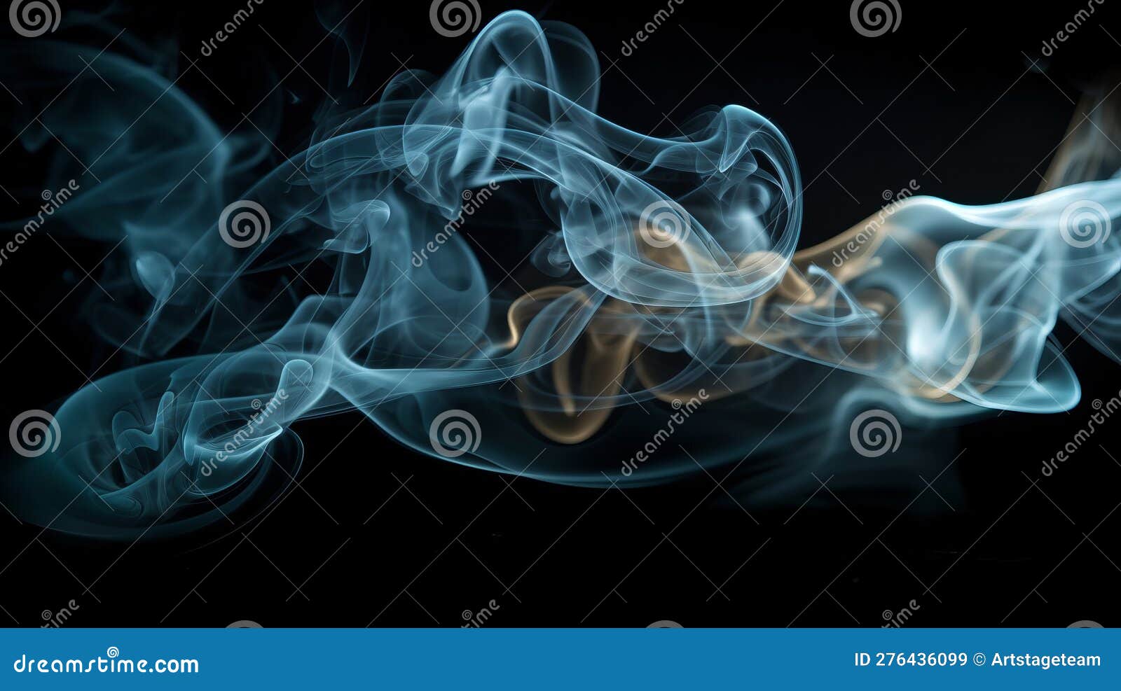 abstract smoke in dark background. al generated