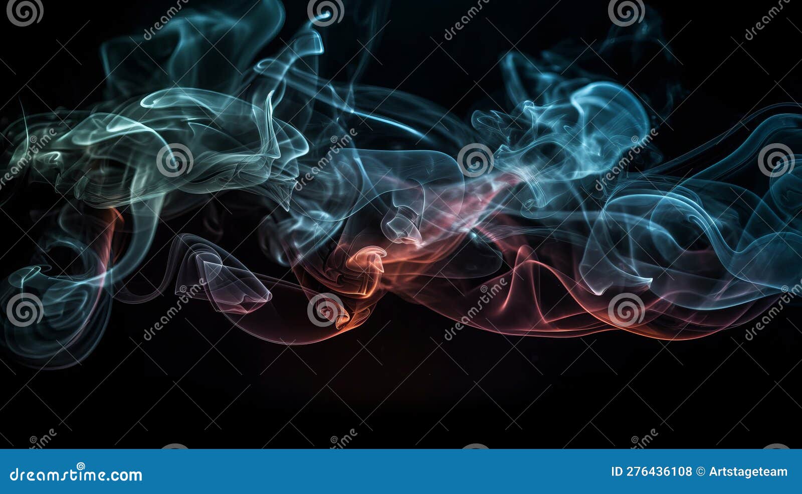 abstract smoke in dark background. al generated