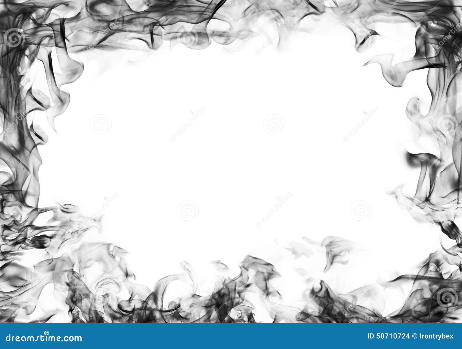 Abstract Smoke Frame On White Background Stock Photo