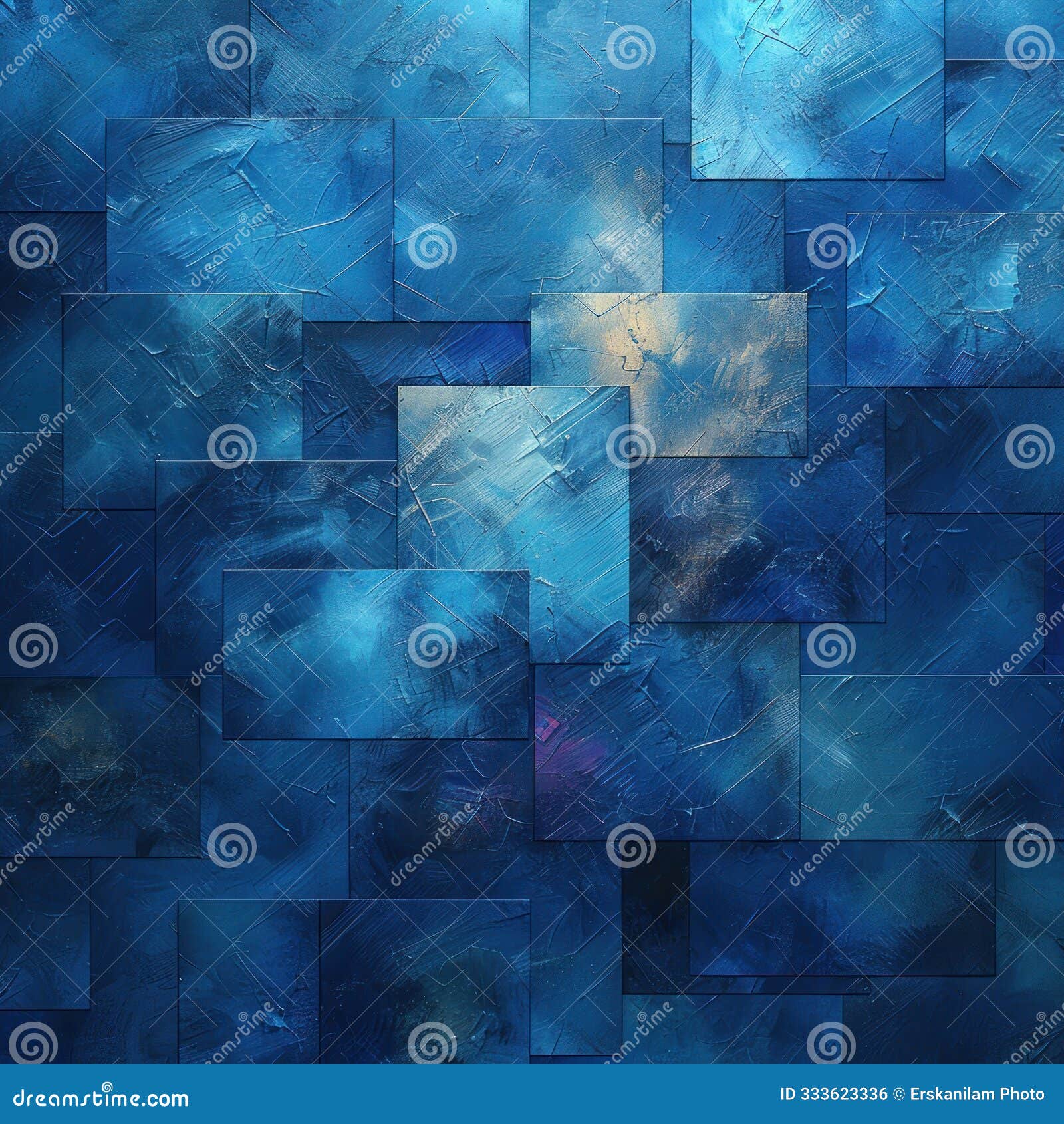 abstract smoky blue pixel art background with squares and lines