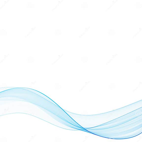 Abstract Smooth Color Wave Vector. Curve Flow Blue Motion Illustration ...