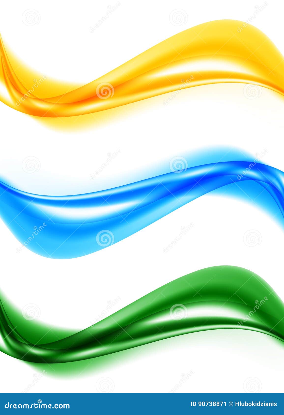 Abstract Smooth Soft Waves Set Stock Vector - Illustration of flora ...