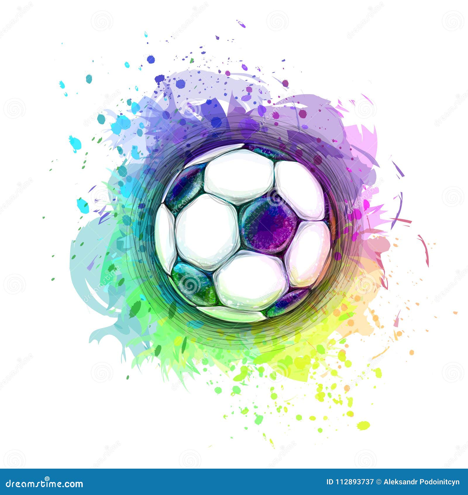 Abstract Soccer Ball Stock Vector Illustration Of Paint