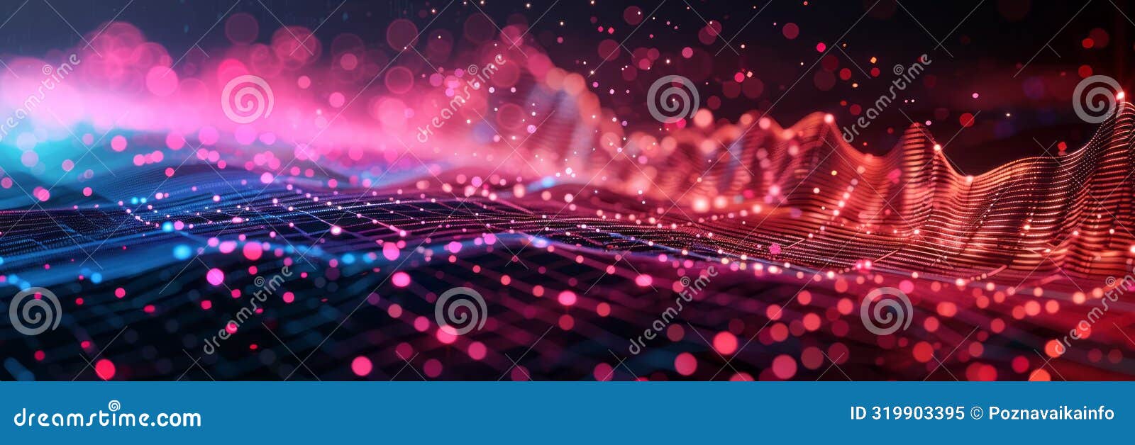 abstract sound wave on dark background