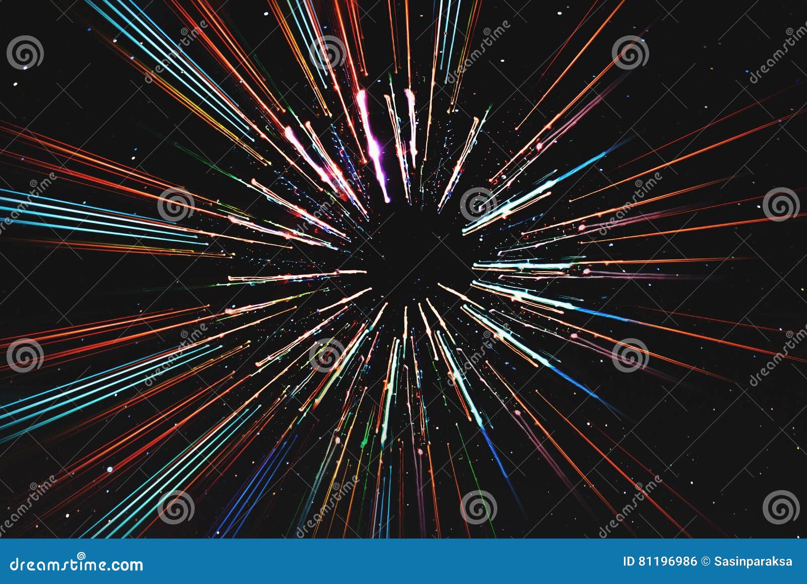 Abstract speed lines motion, with stars background, space travel, time travel concepts