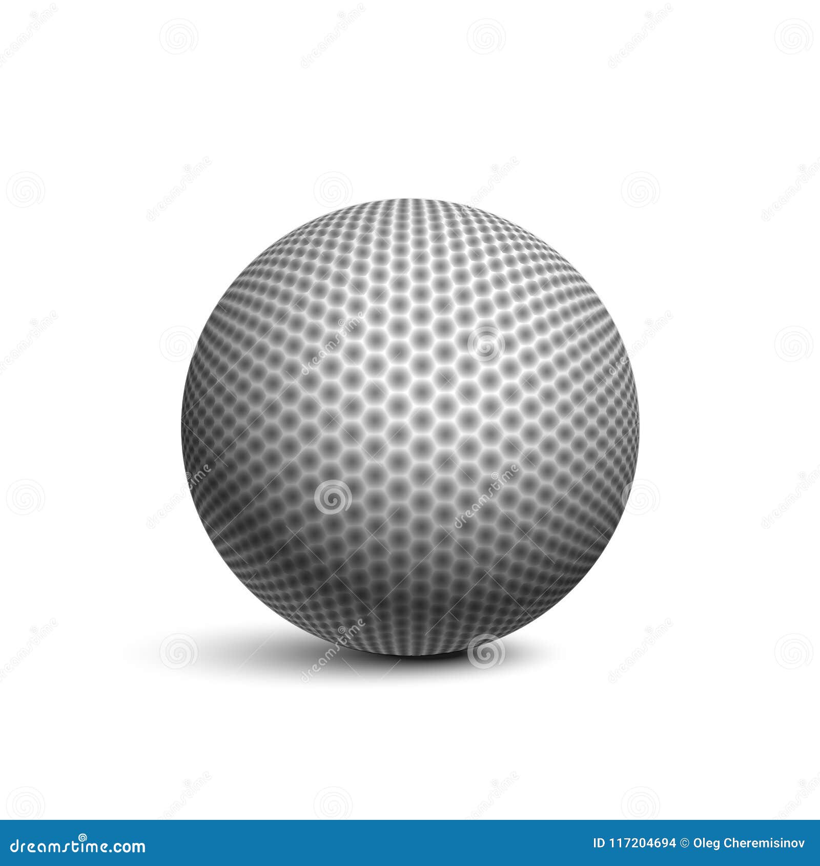 abstract sphere made of hexagones  on white background.  logo or  .