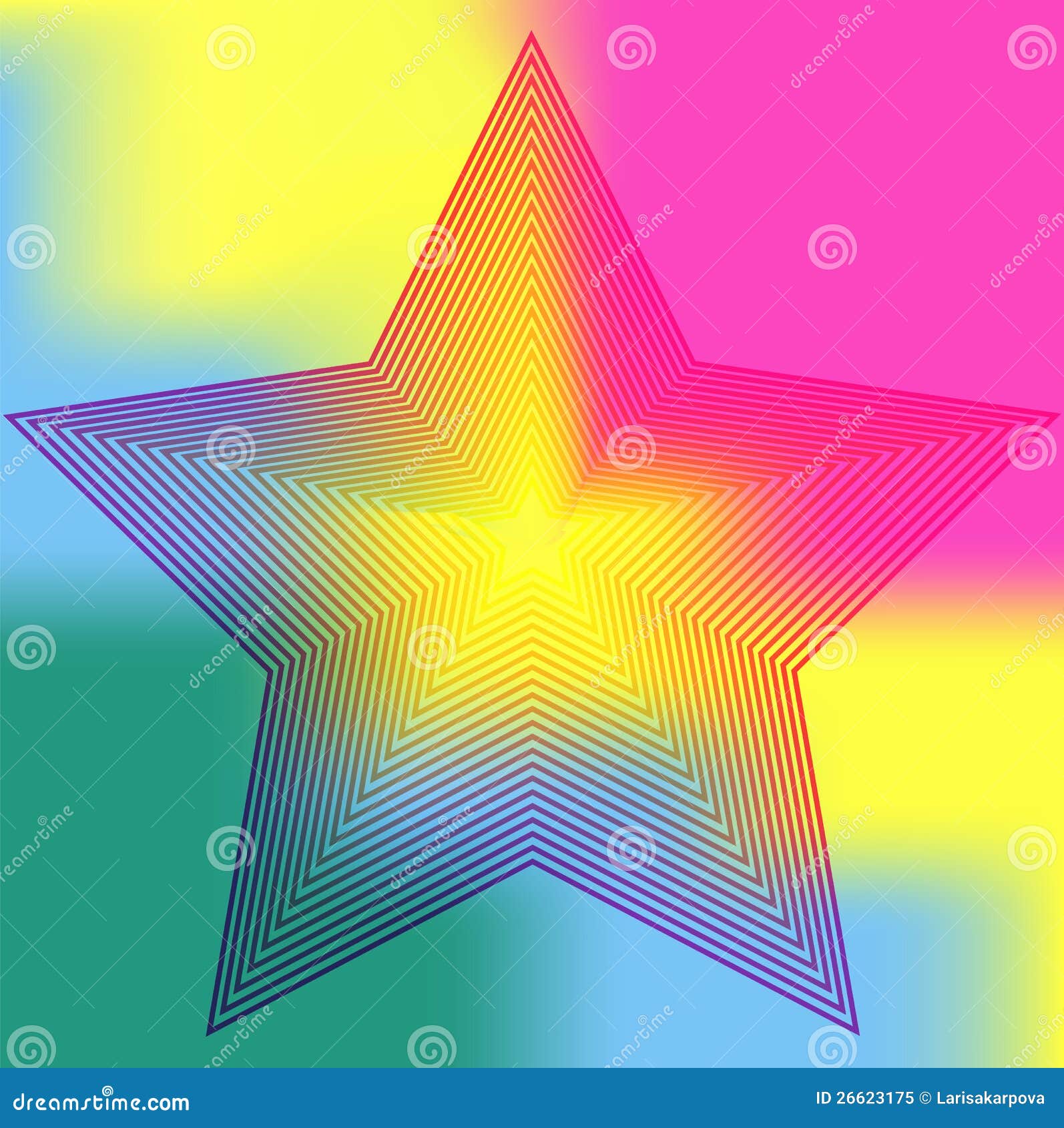 Abstract Spherical Luminous Gold Stars Stock Illustration