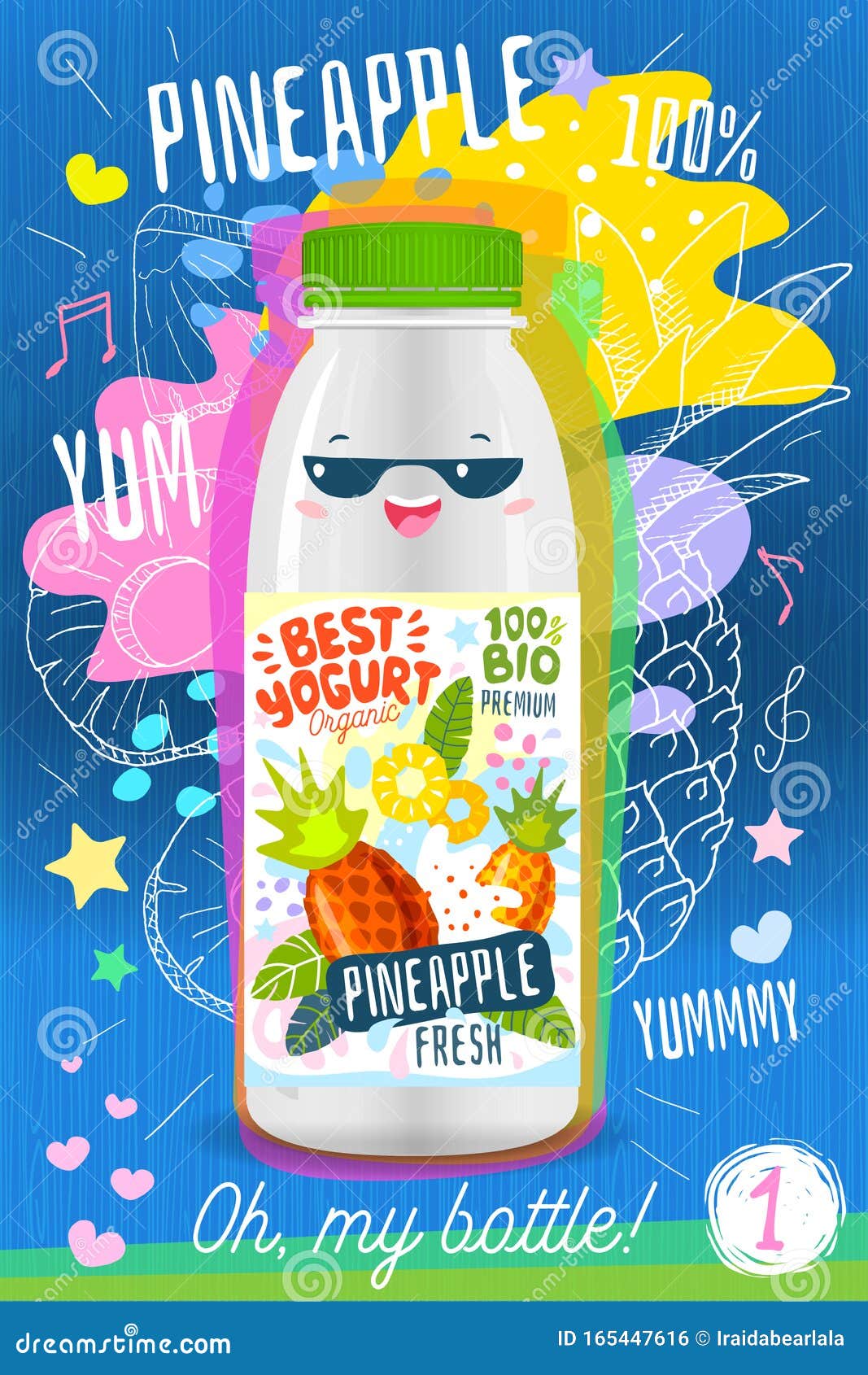 Download Abstract Splash Cute Yogurt Bottle Label Template Advertising Poster Fruits Organic Yogurt Milk Package Design Stock Vector Illustration Of Cream Fruits 165447616 Yellowimages Mockups